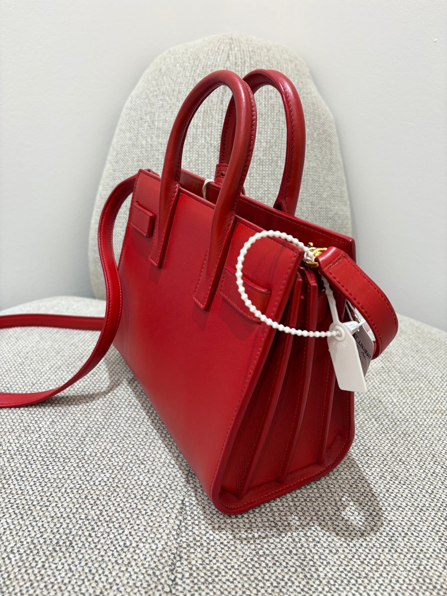 Sac saint laurent de jour nano rouge