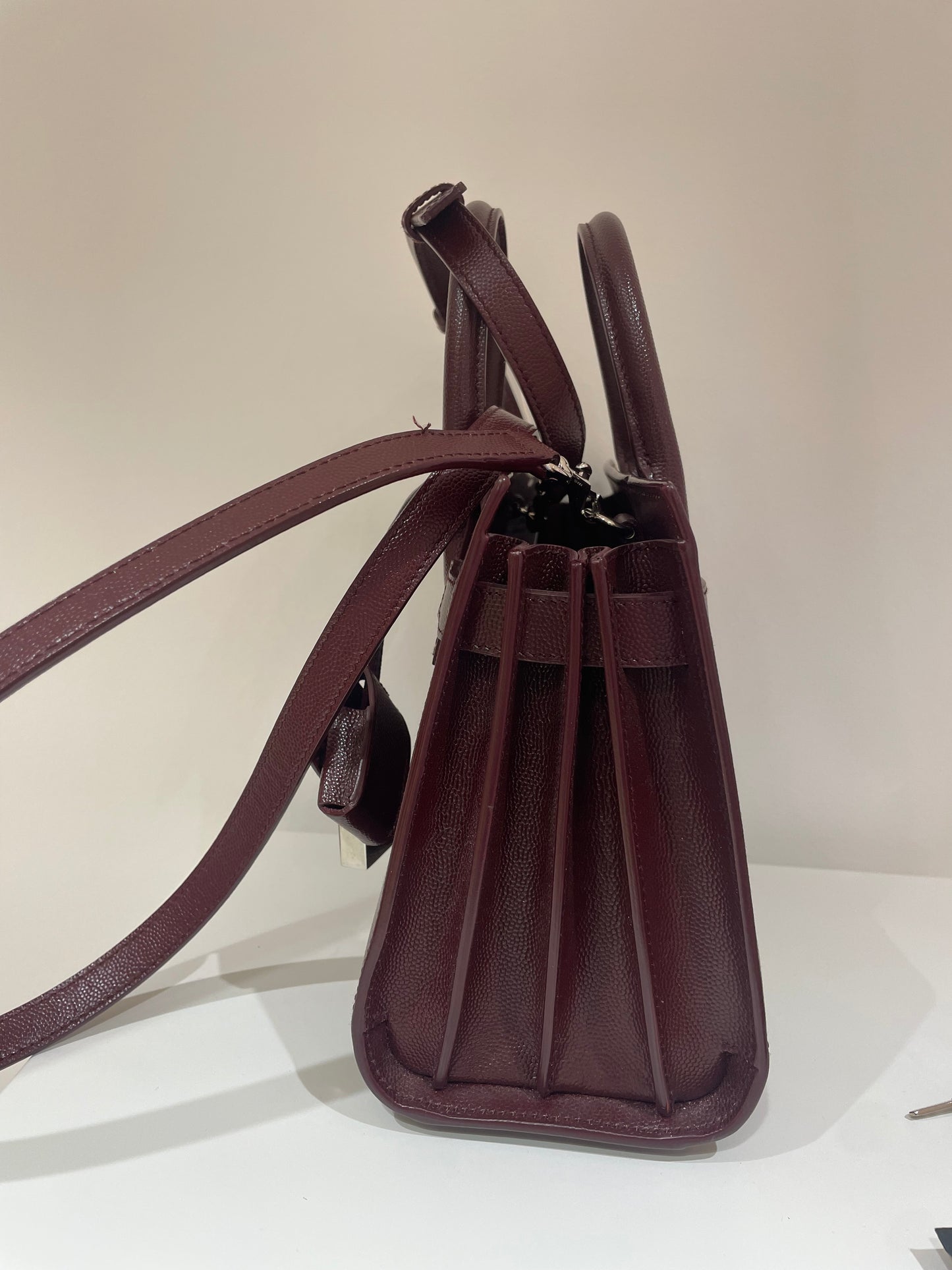 sac saint laurent de jour nano bordeaux