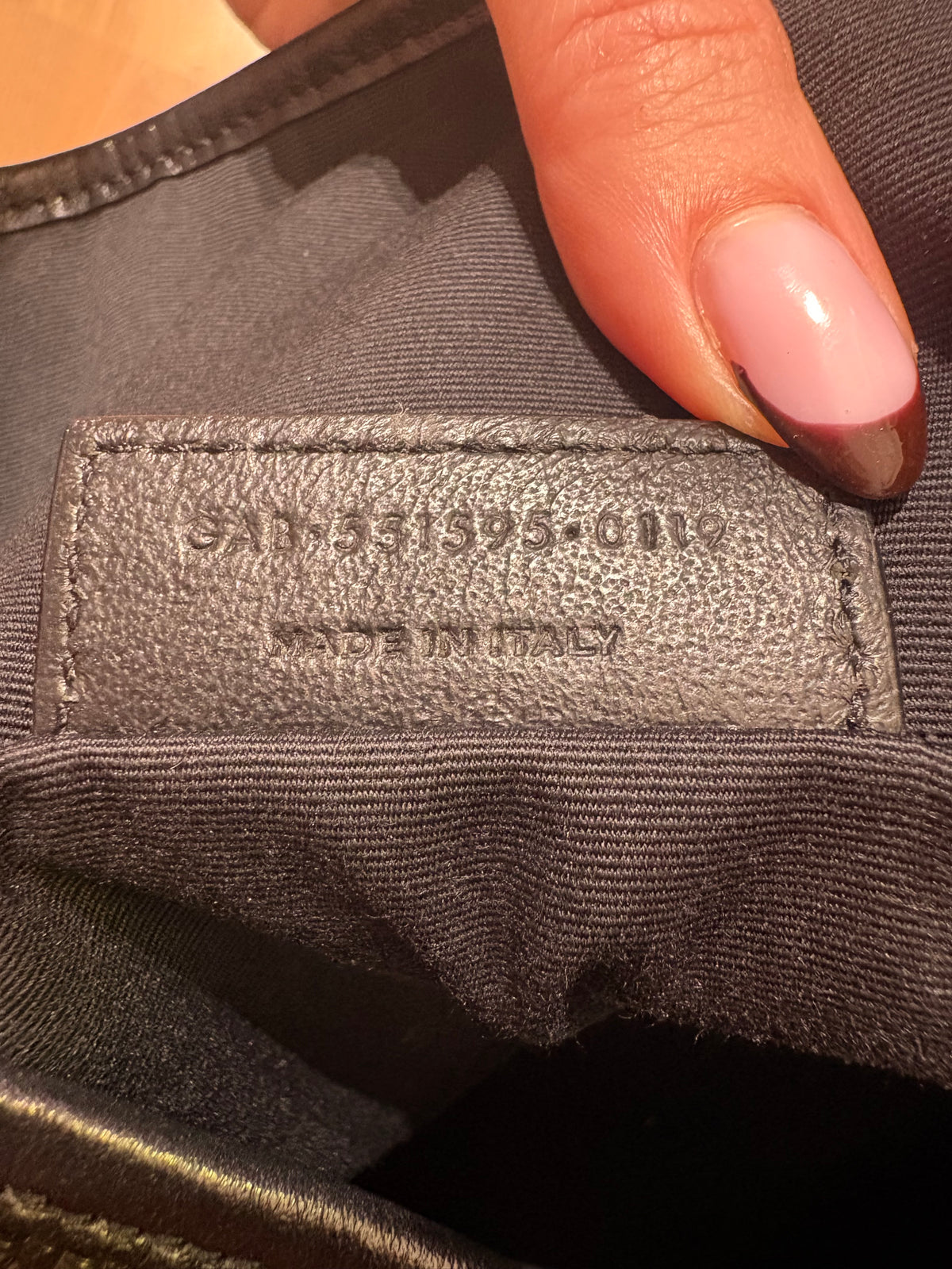 SAINT LAURENT – Sac cabas Teddy noir