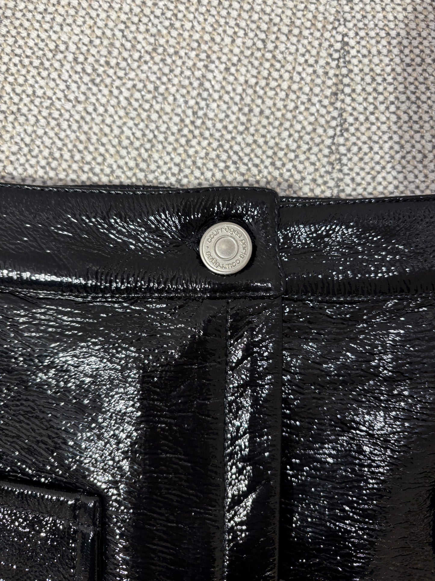 Jupe Courrèges vinyle noir