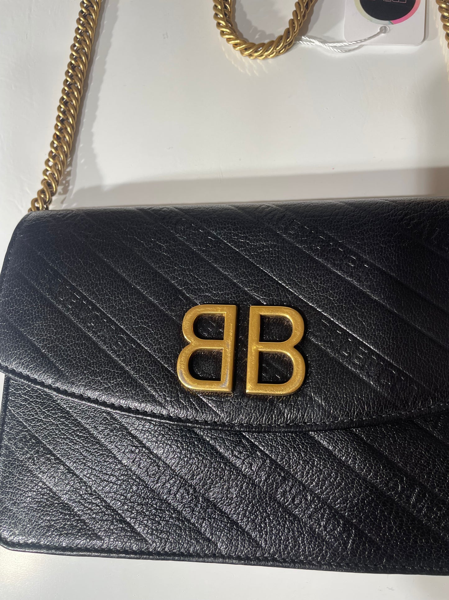 Sac Balenciaga BB noir chaine