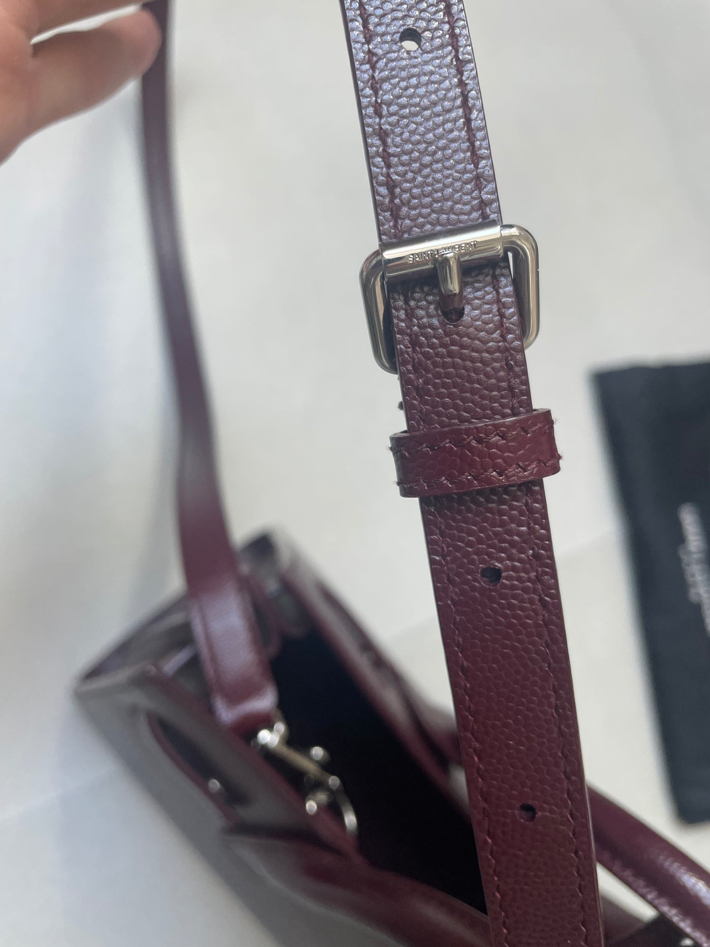 sac saint laurent de jour nano bordeaux