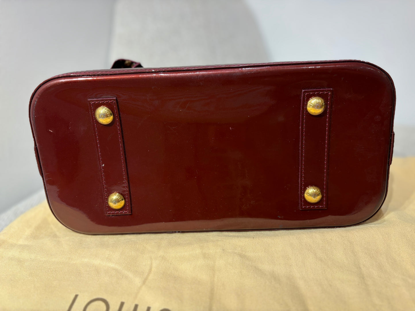 Sac Louis Vuitton Alma PM Monogram Vernis Rouge Fauvist