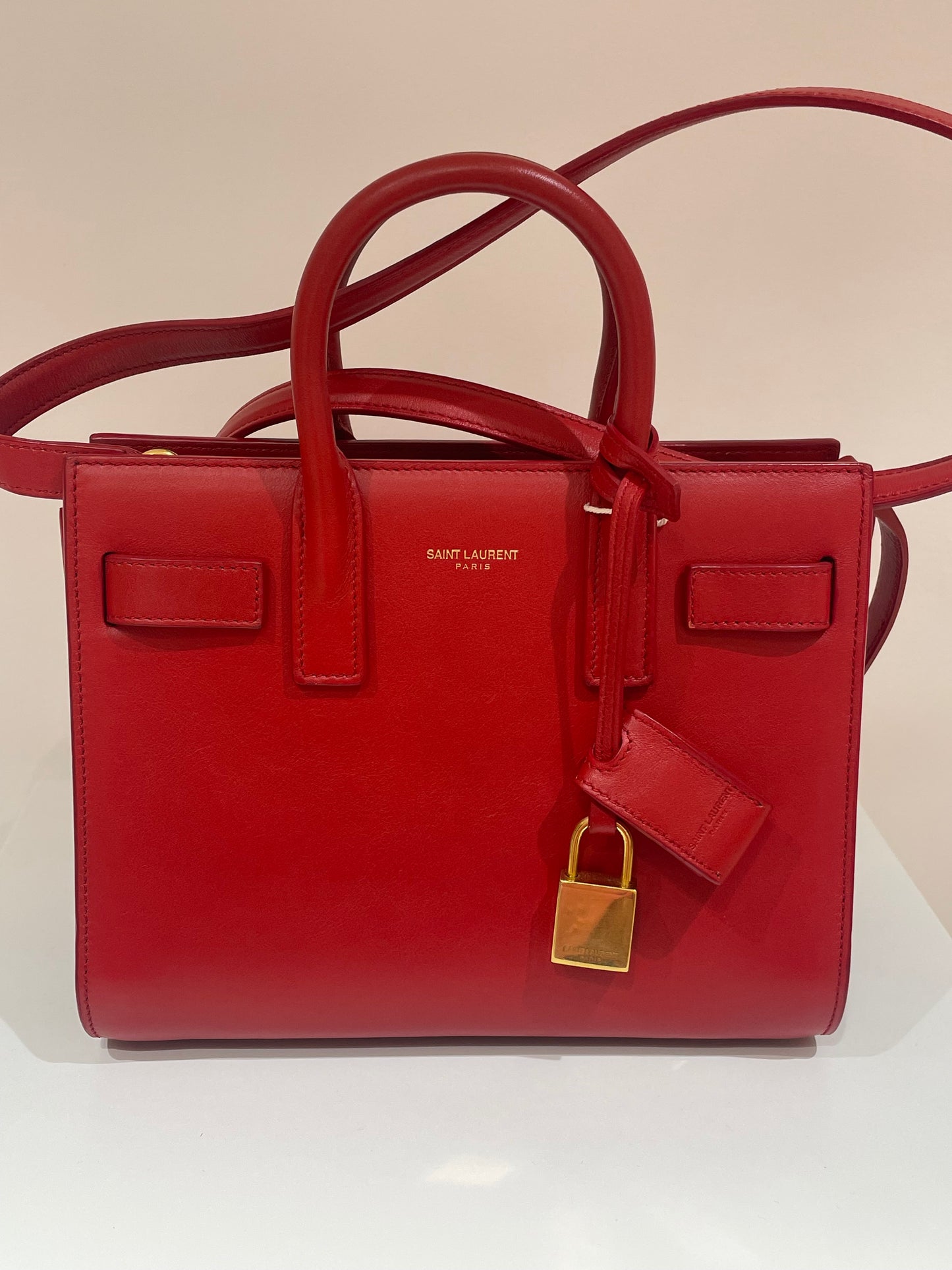 Sac saint laurent de jour nano rouge