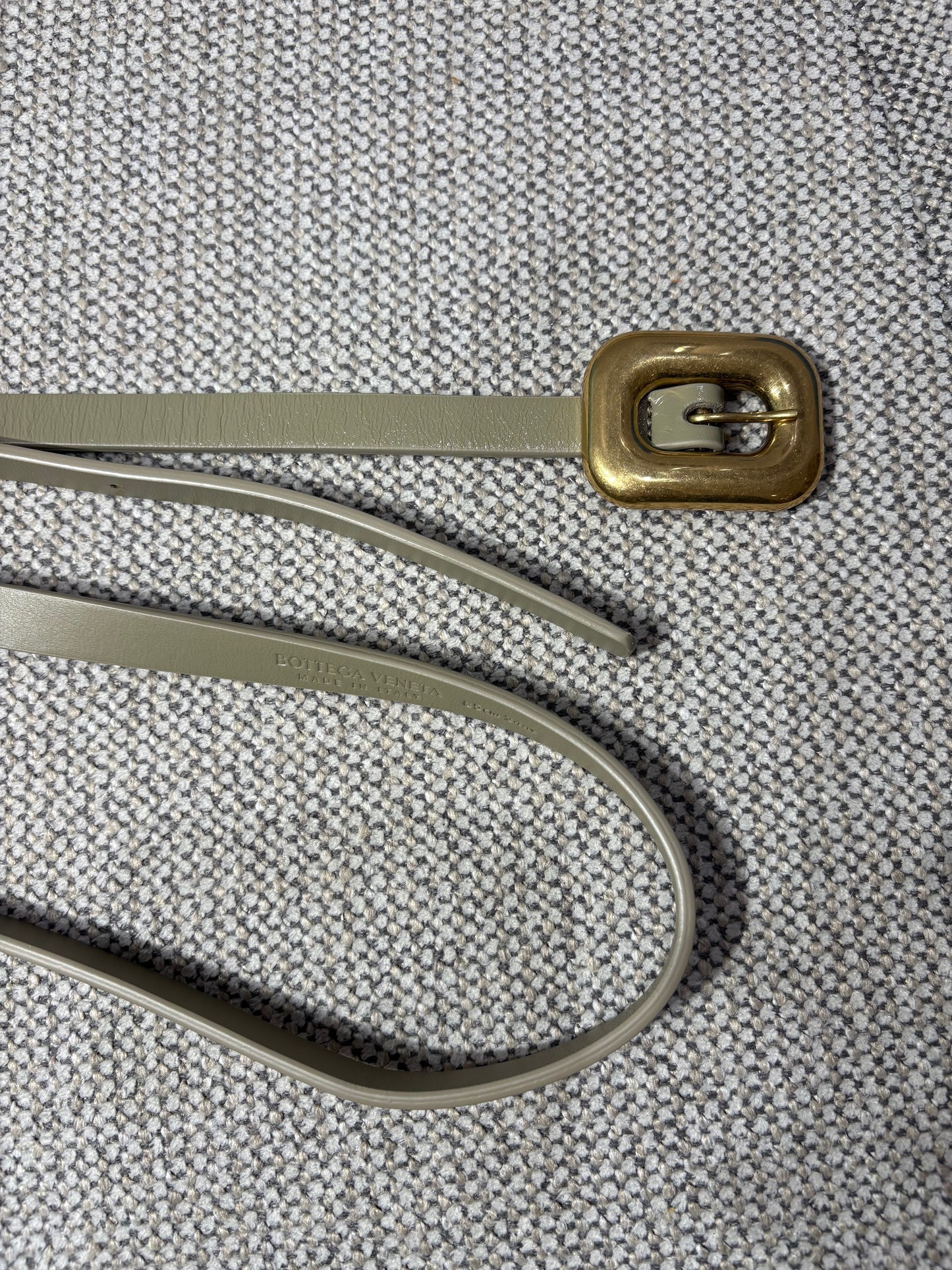 Ceinture Bottega Veneta cuir taupe