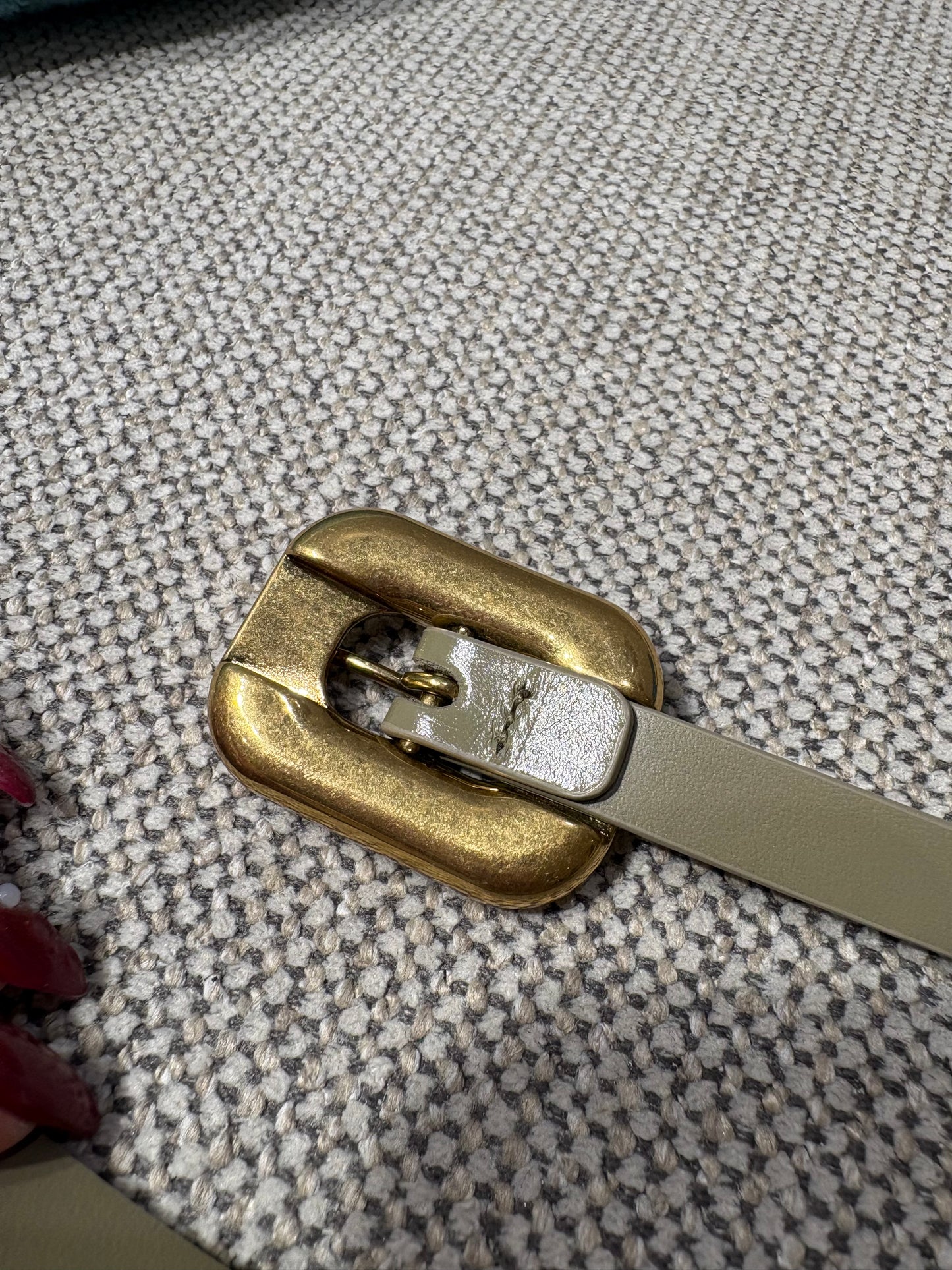 Ceinture Bottega Veneta cuir taupe