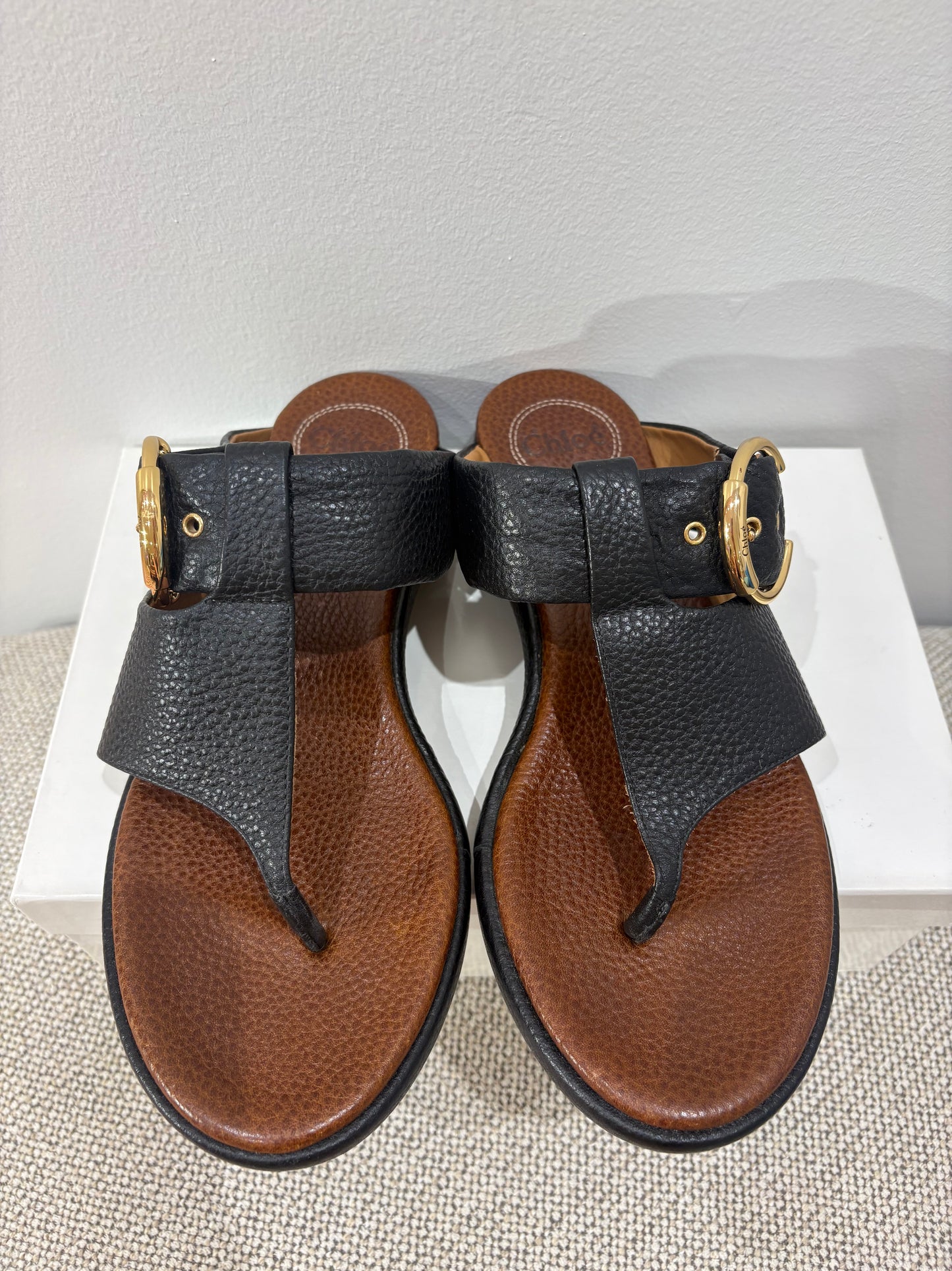 Sandales Chloé en cuir noir