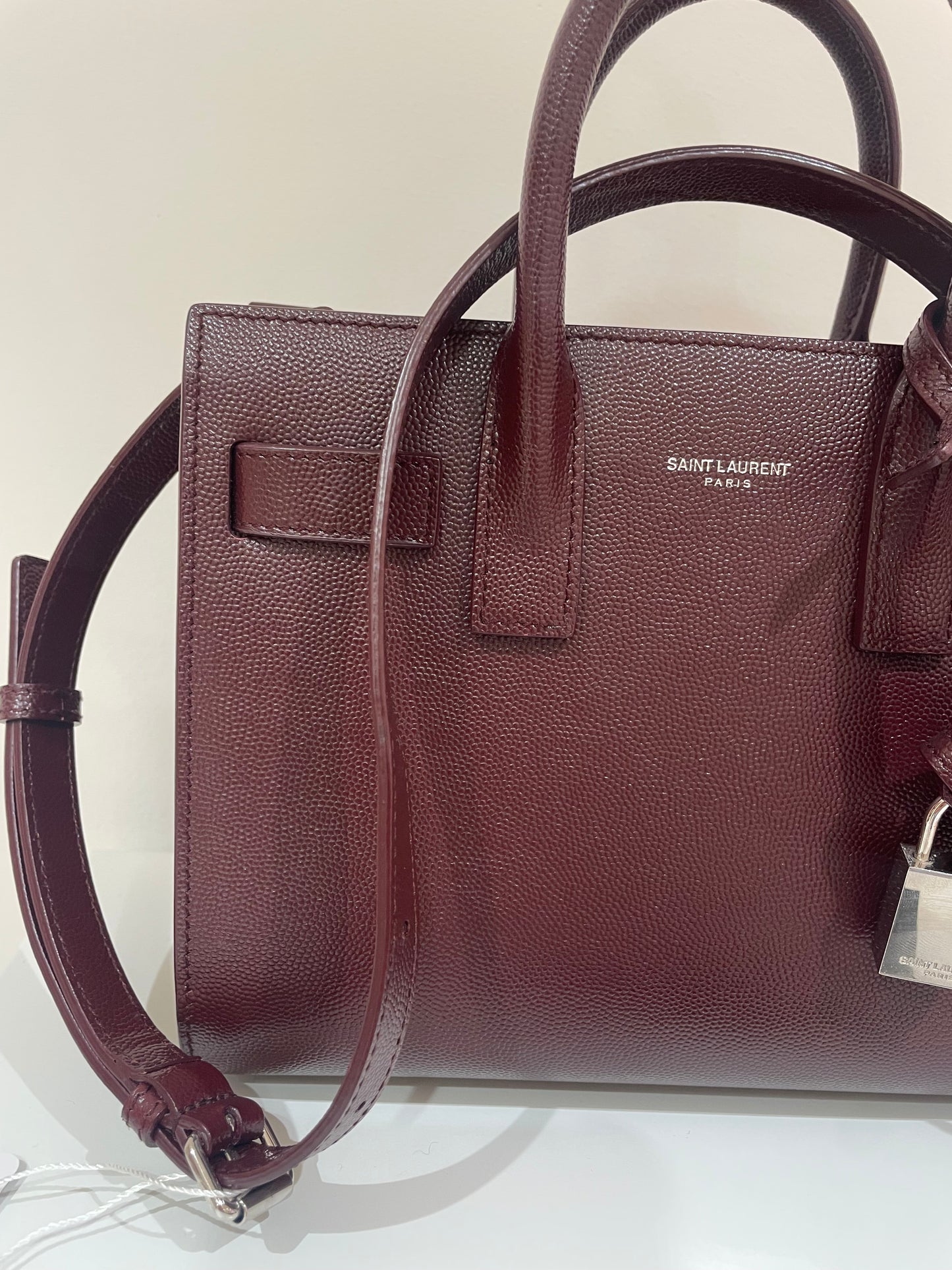 sac saint laurent de jour nano bordeaux