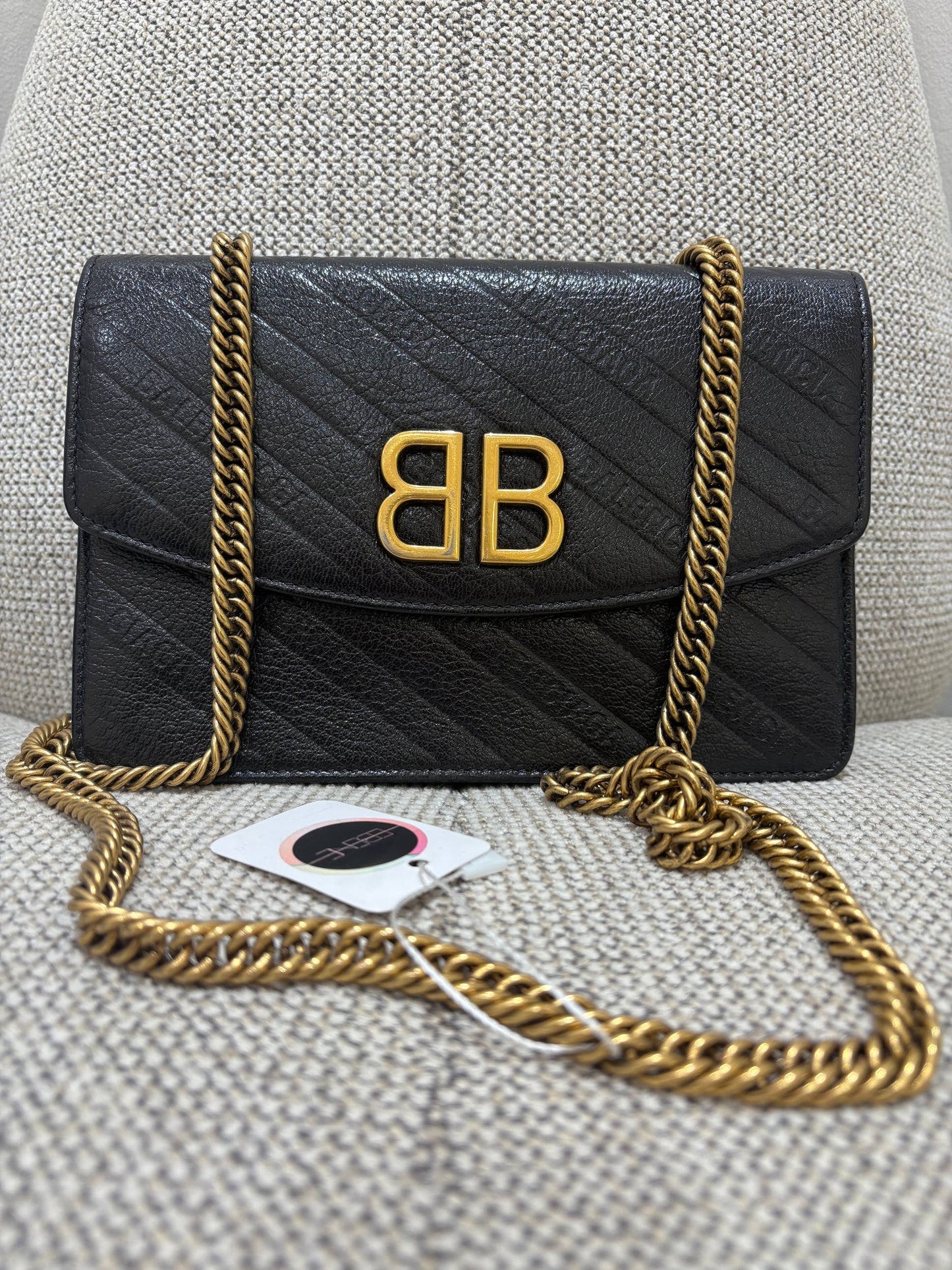 Sac Balenciaga BB noir chaine