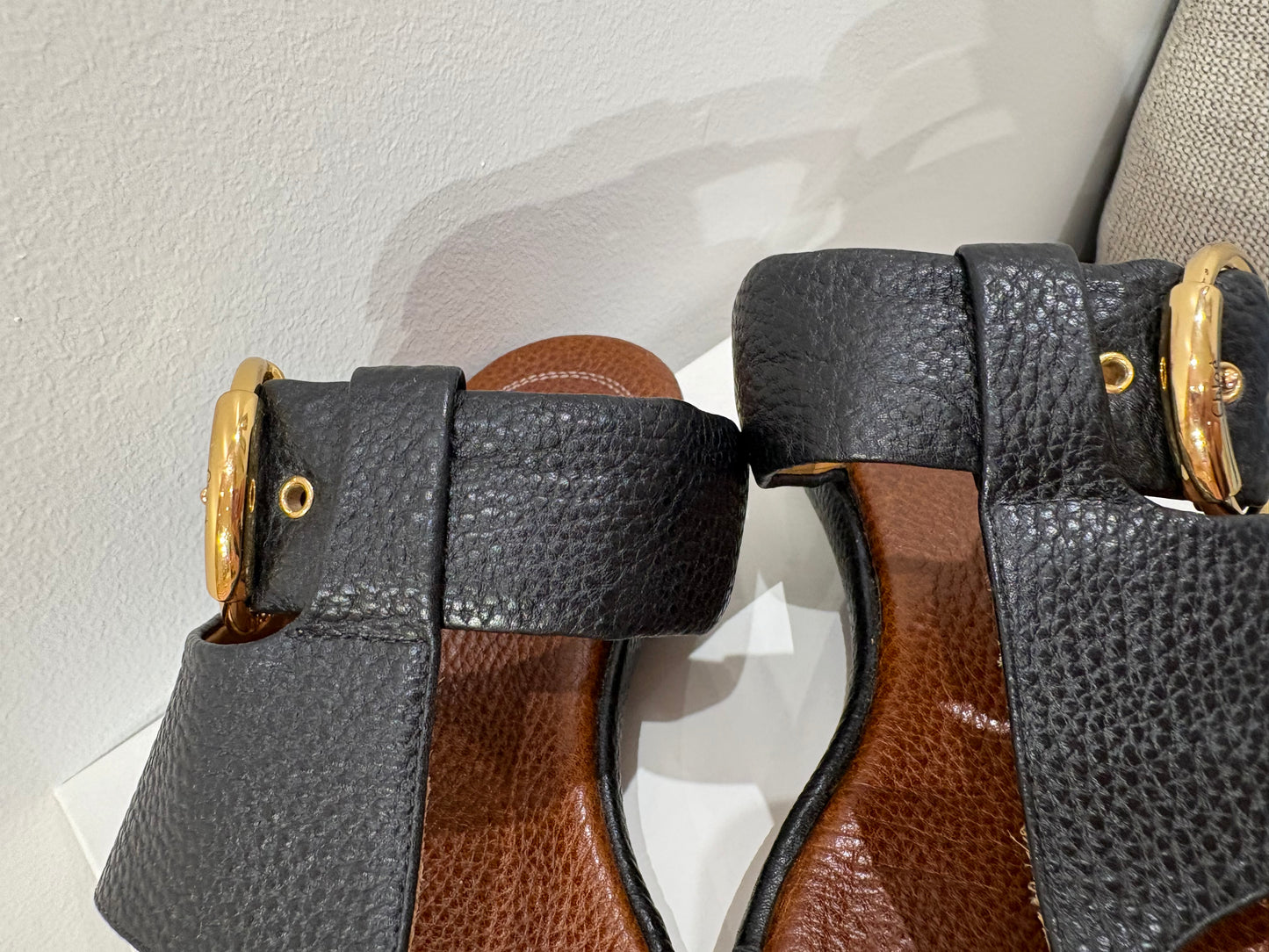 Sandales Chloé en cuir noir