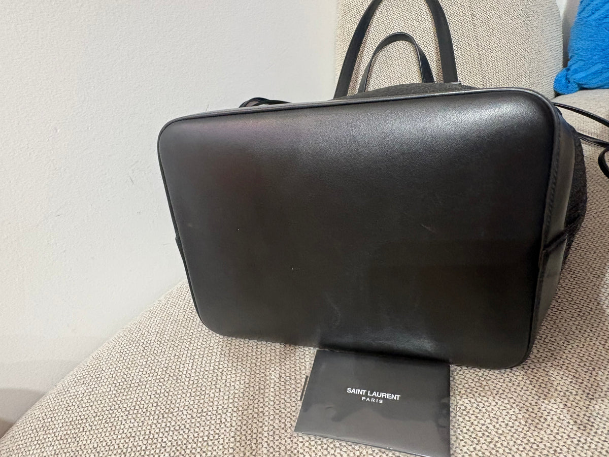 SAINT LAURENT – Sac cabas Teddy noir