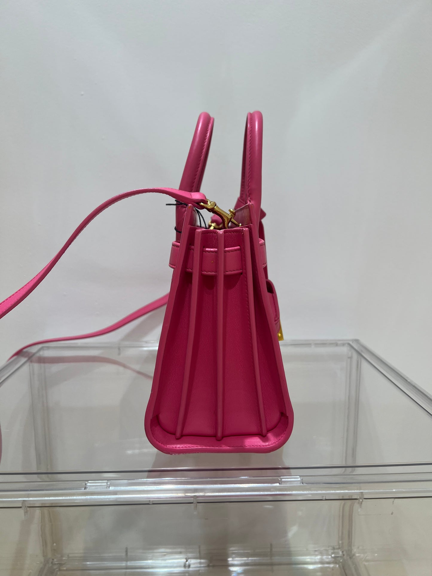 Sac Saint Laurent nano de jour rose