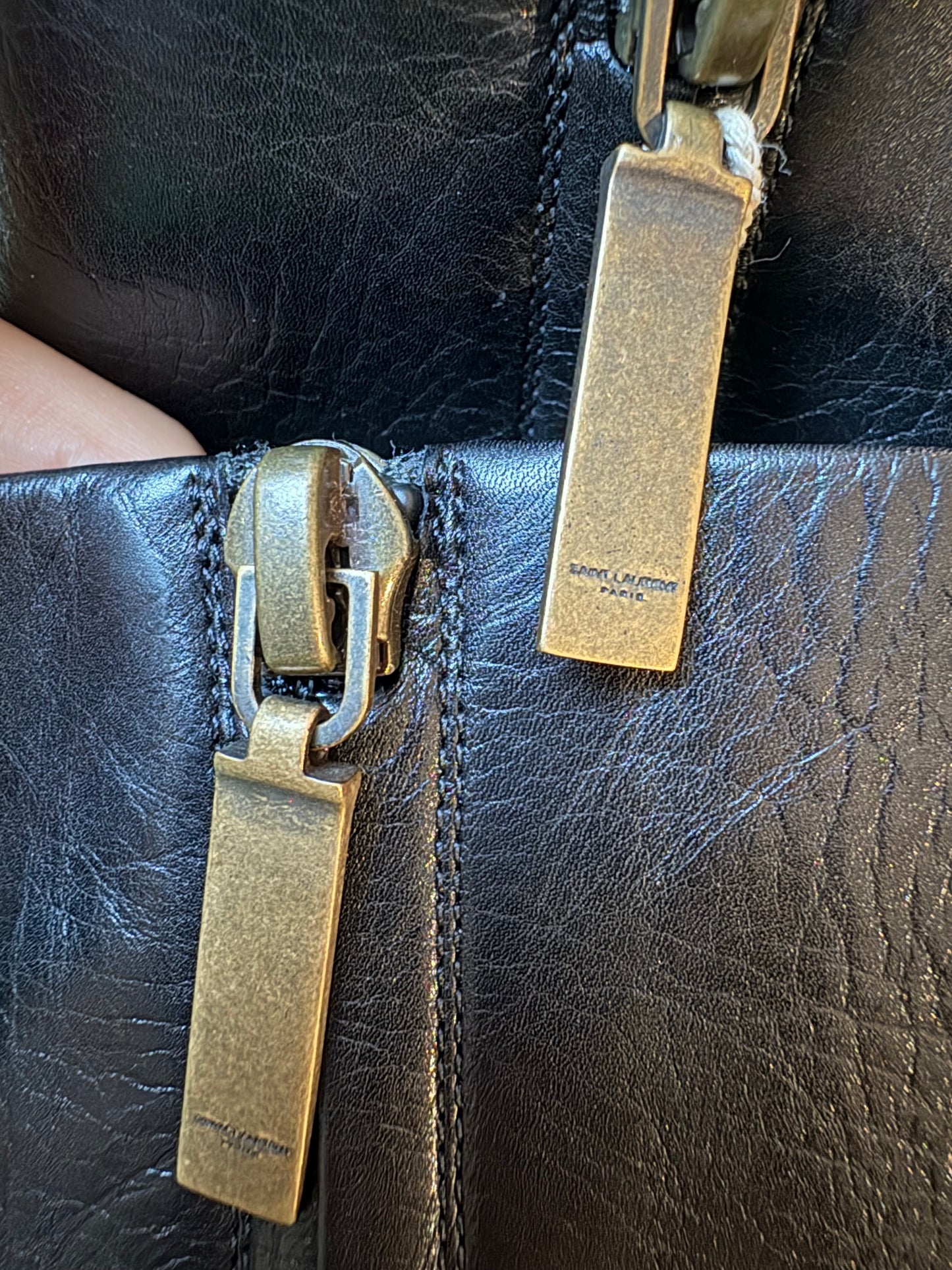 Saint Laurent Opyum – Bottines en cuir noir