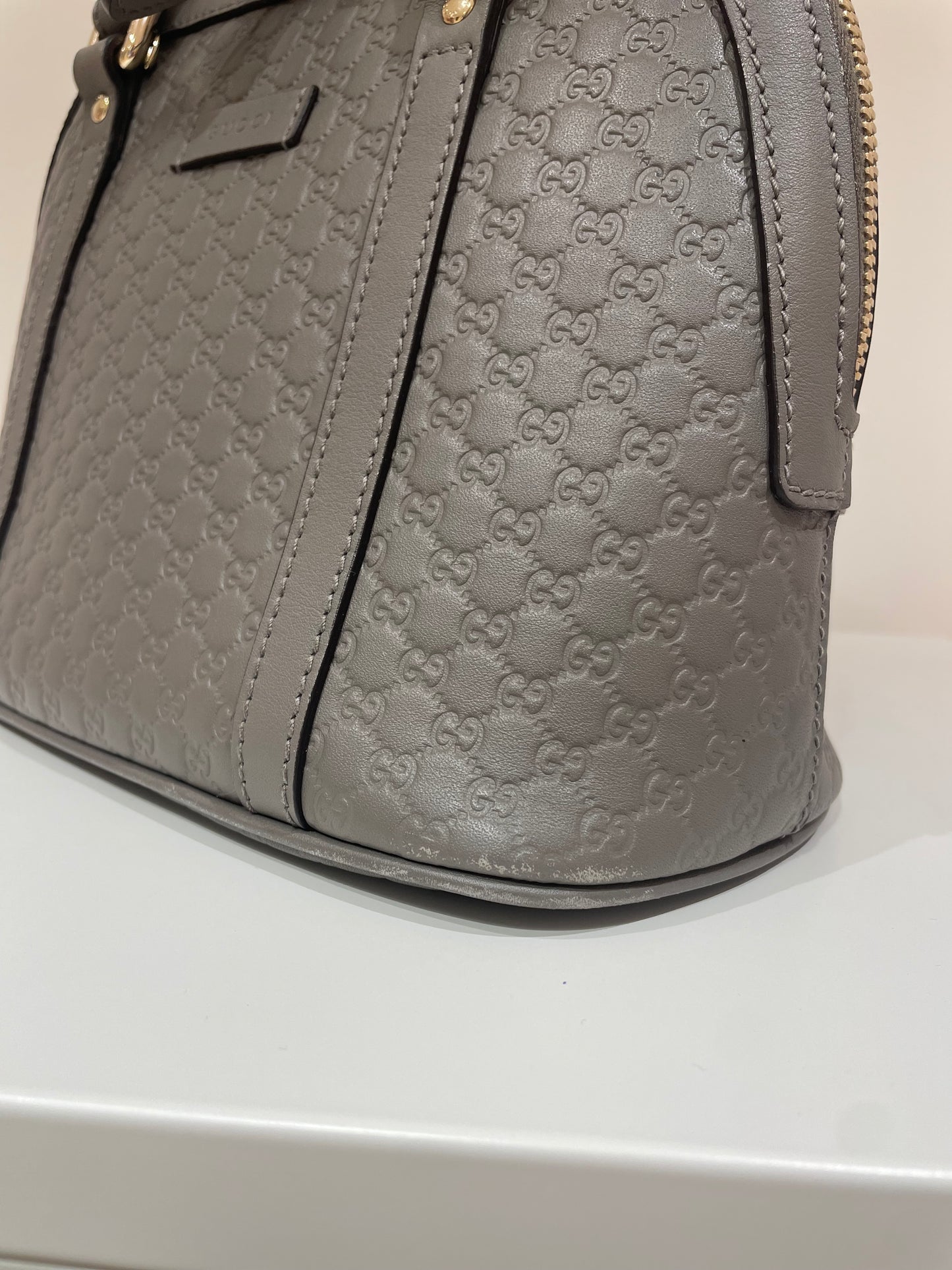 Sac Gucci monogram dôme gris