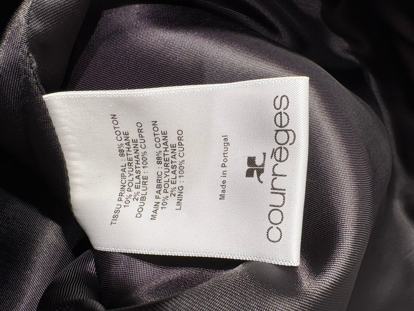 Jupe Courrèges vinyle noir