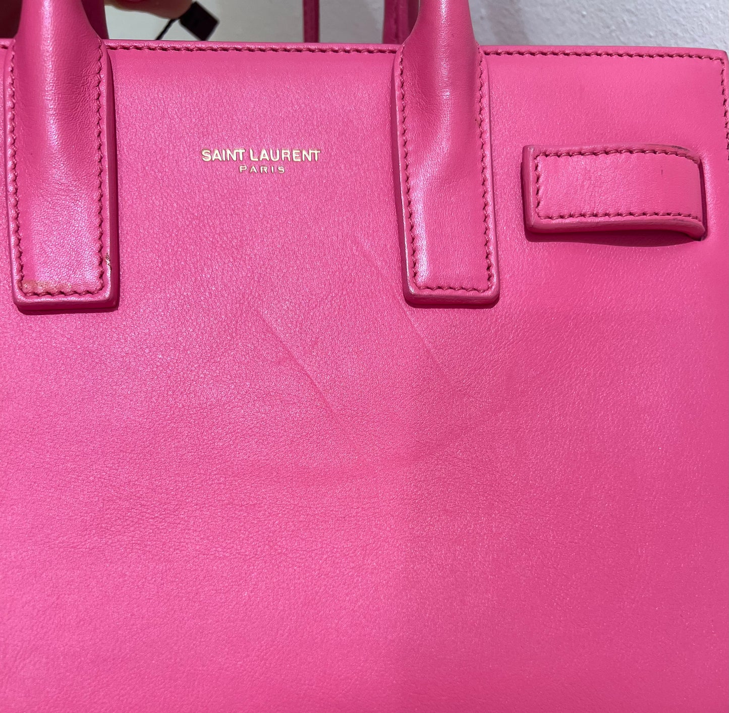 Sac Saint Laurent nano de jour rose