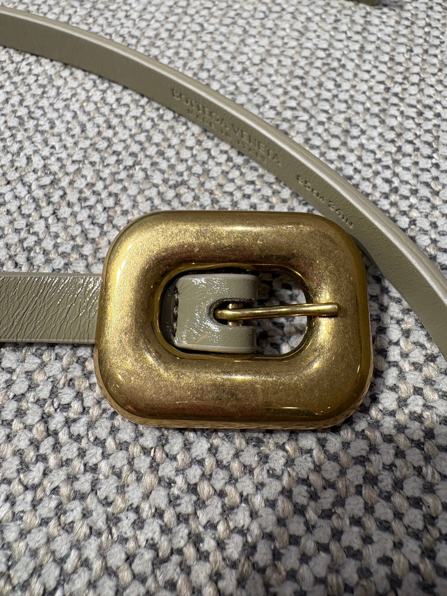 Ceinture Bottega Veneta cuir taupe