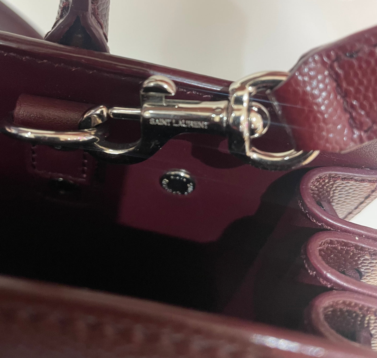 sac saint laurent de jour nano bordeaux