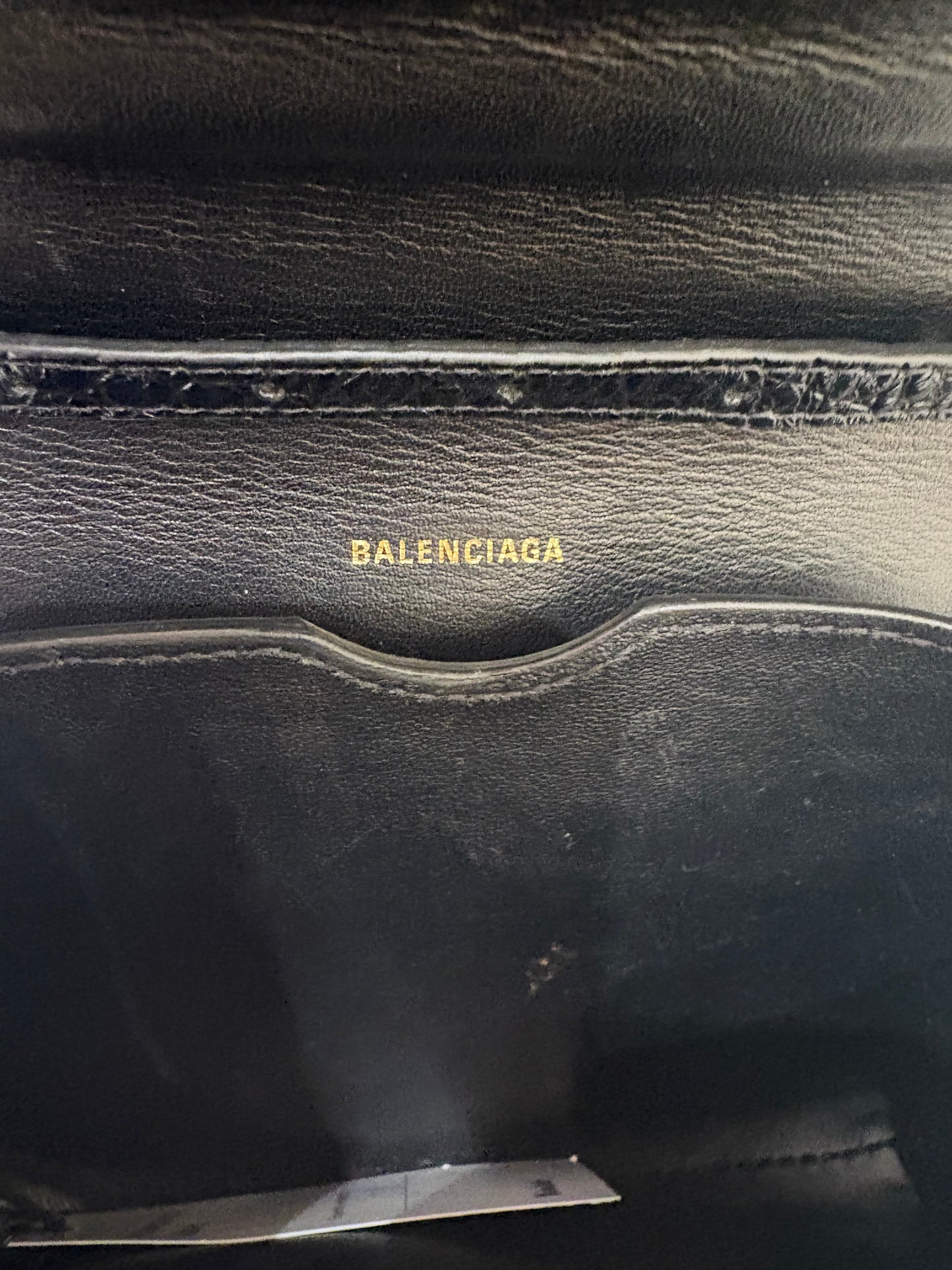 Sac Balenciaga noir croco B