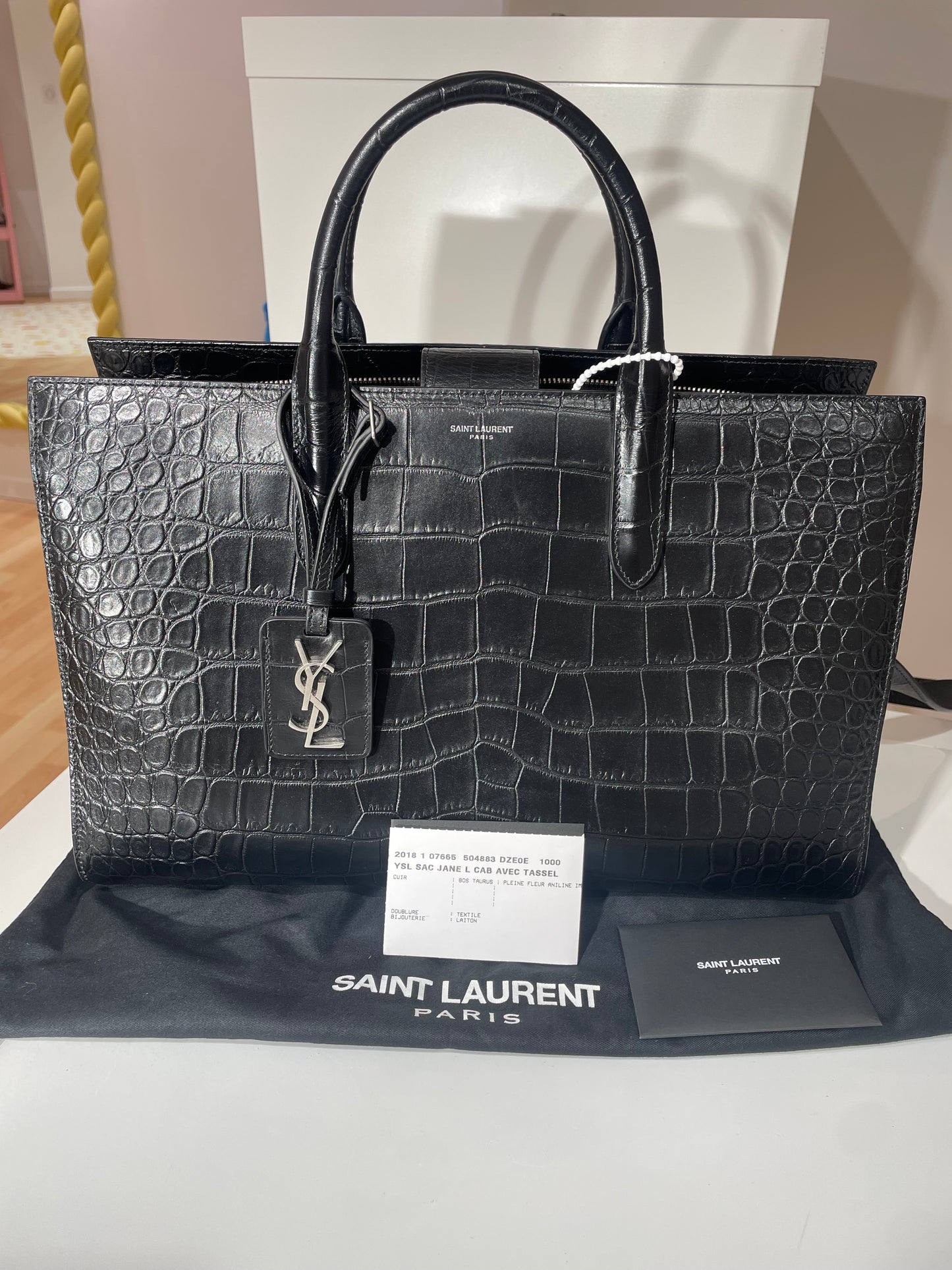 Saint Laurent grand sac croco Jane