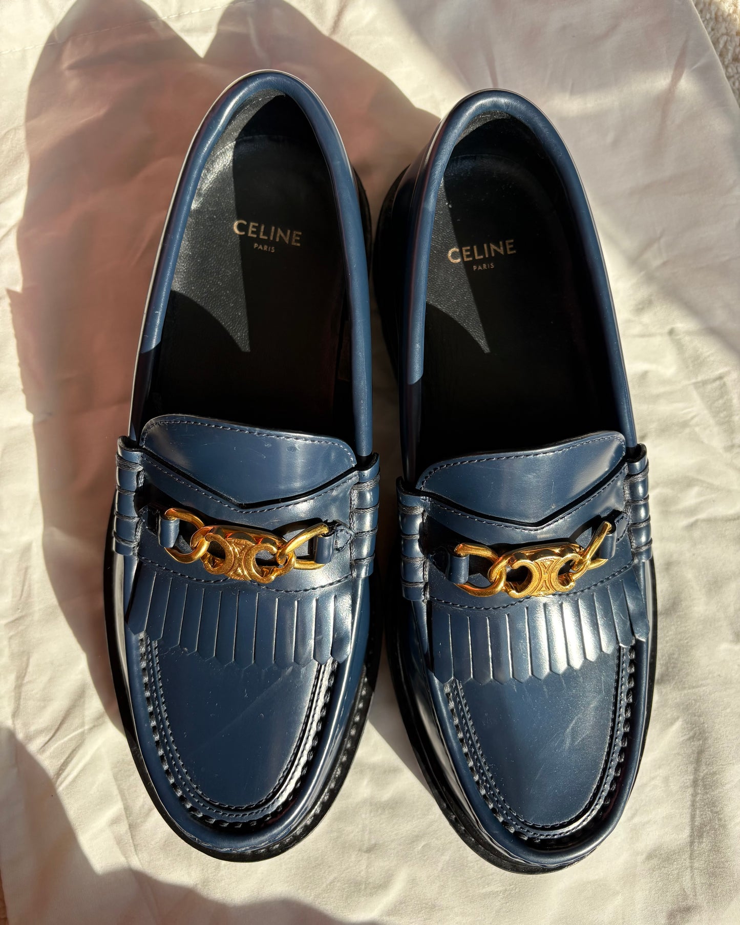 Céline Loafers Margaret Triomphe bleu marine T37