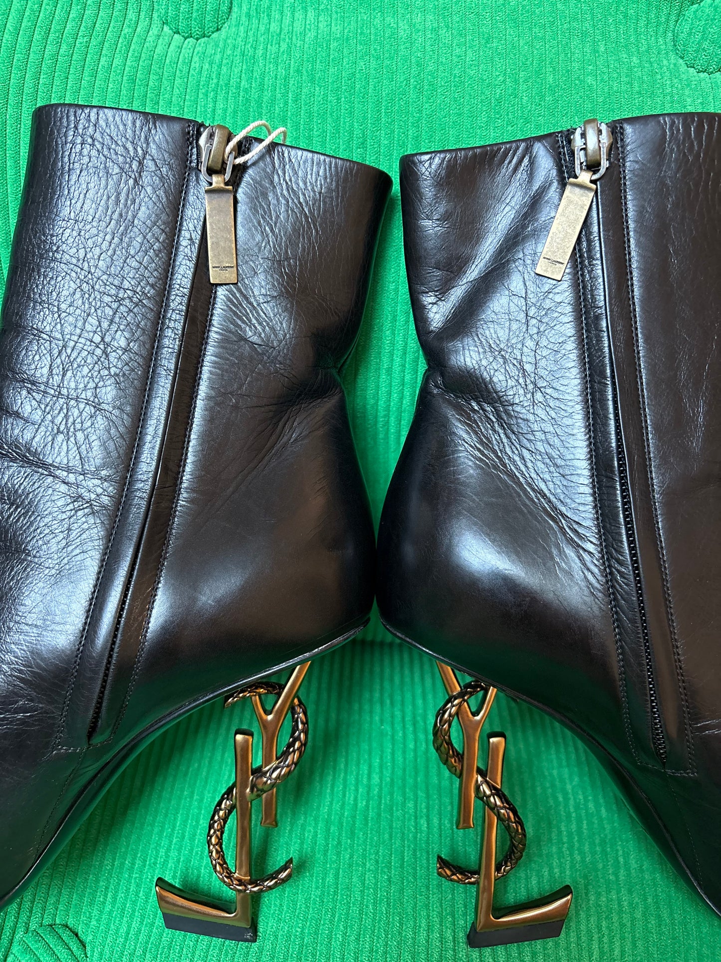 Saint Laurent Opyum – Bottines en cuir noir