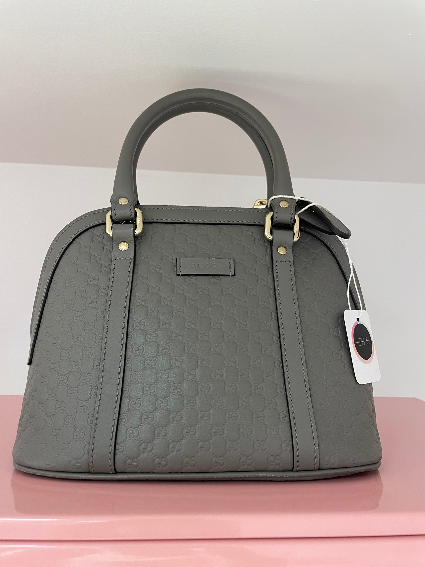 Sac Gucci monogram dôme gris