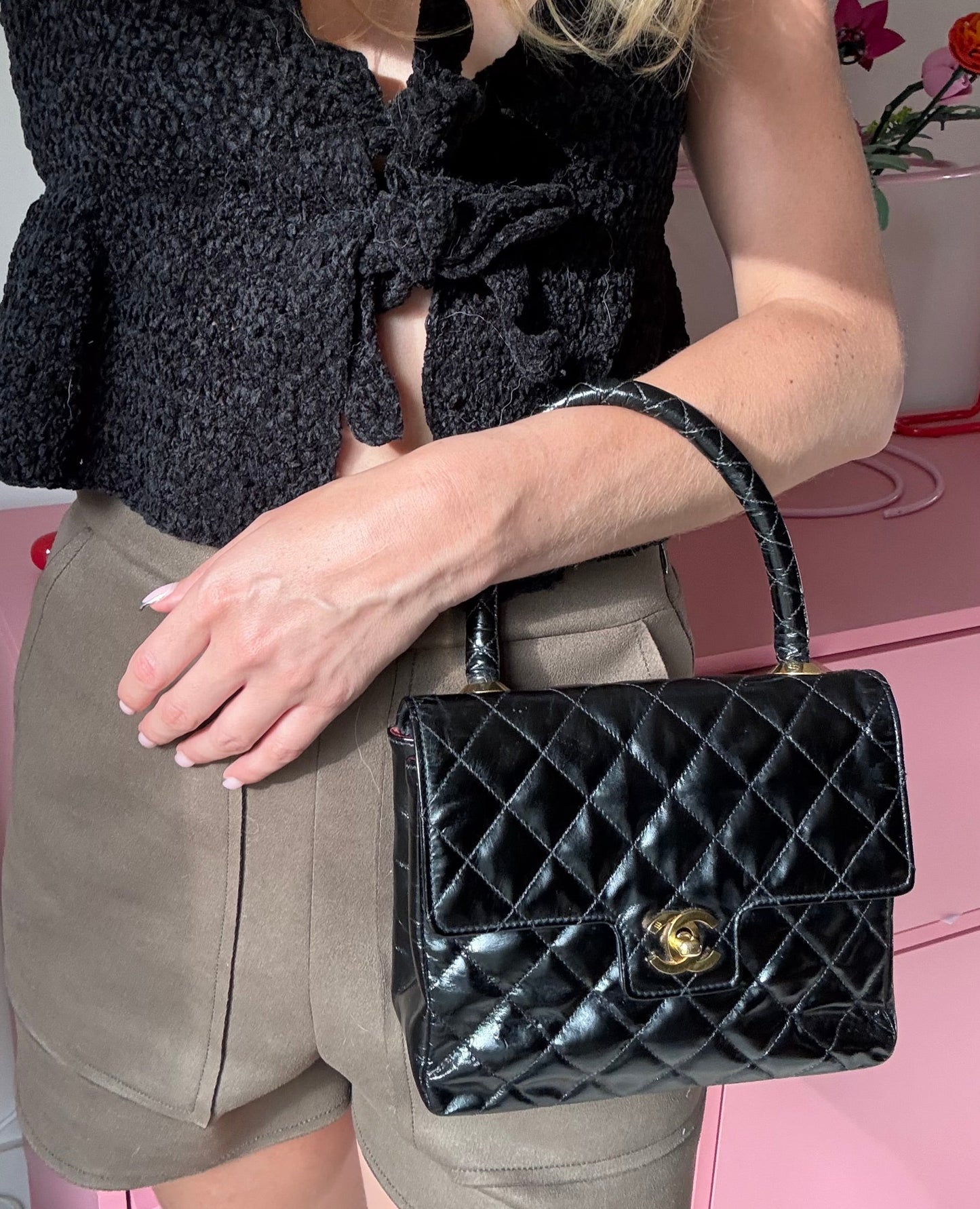 Sac CHANEL vintage top handle mini vintage
