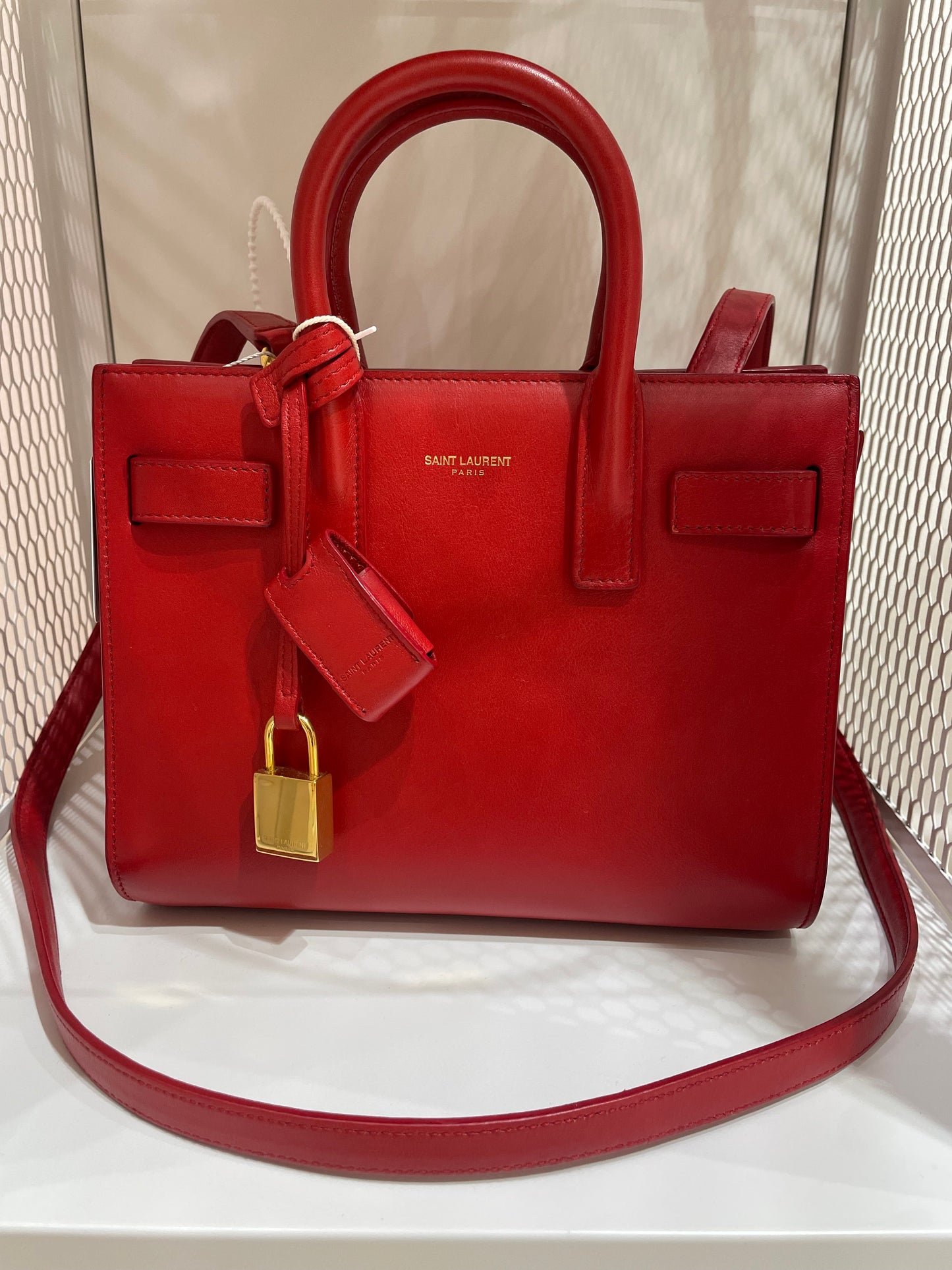 Sac saint laurent de jour nano rouge