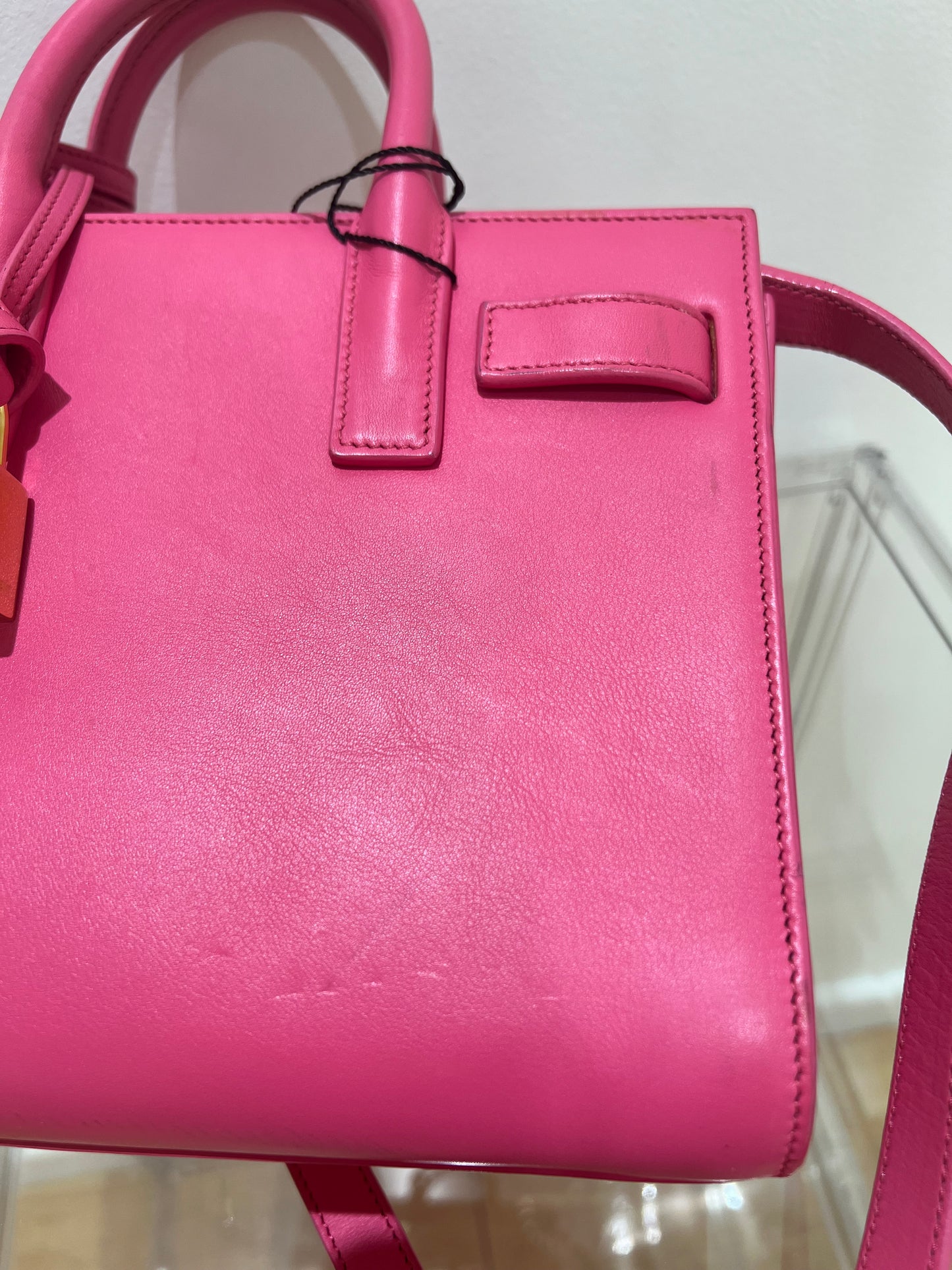 Sac Saint Laurent nano de jour rose