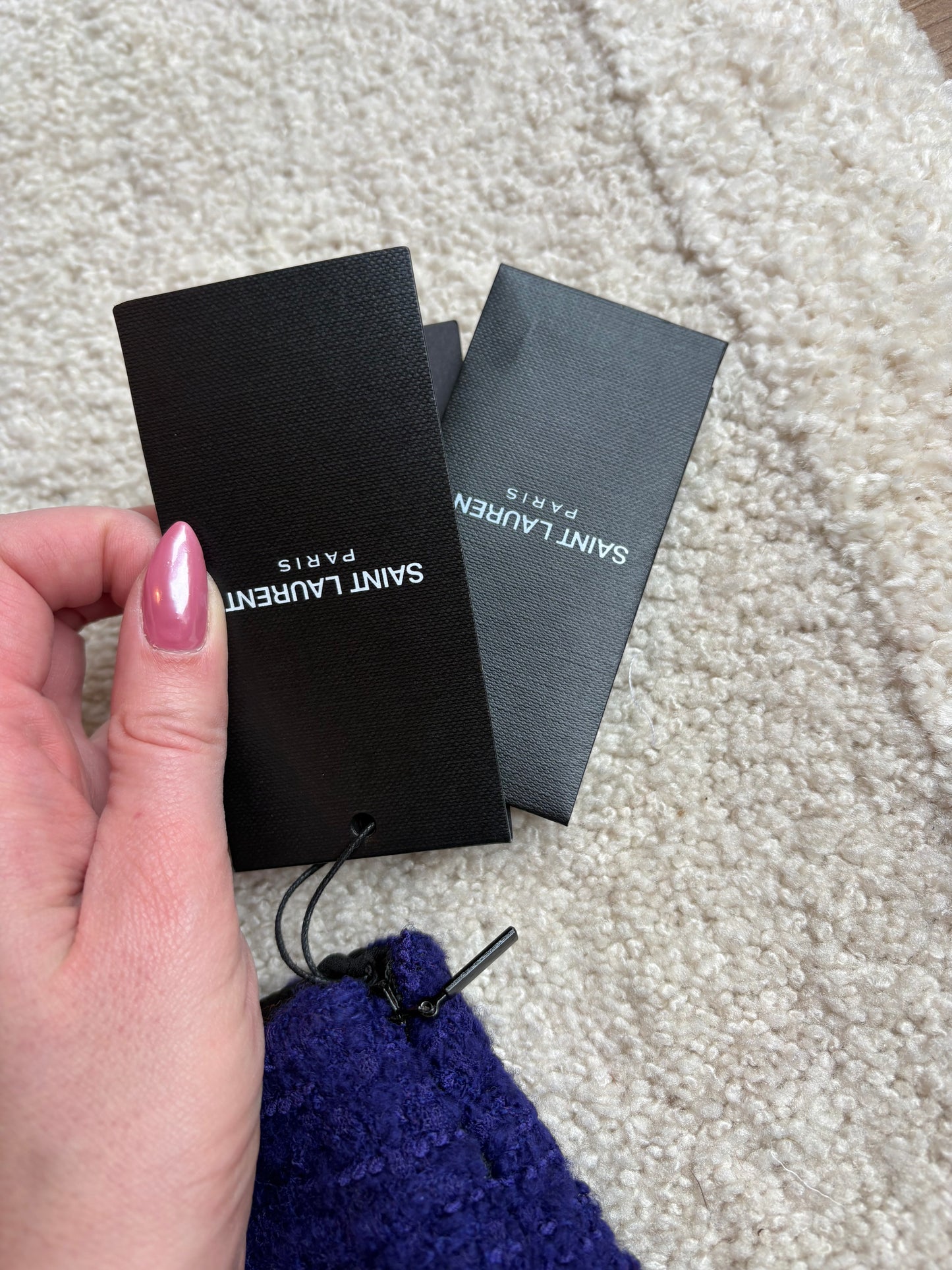 Jupe Saint Laurent  laine & fausse fourrure
