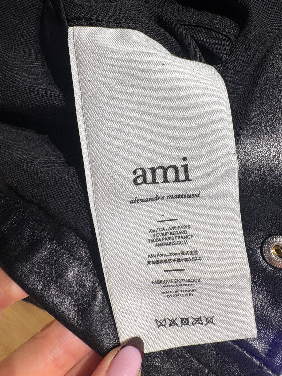 Veste en cuir Ami