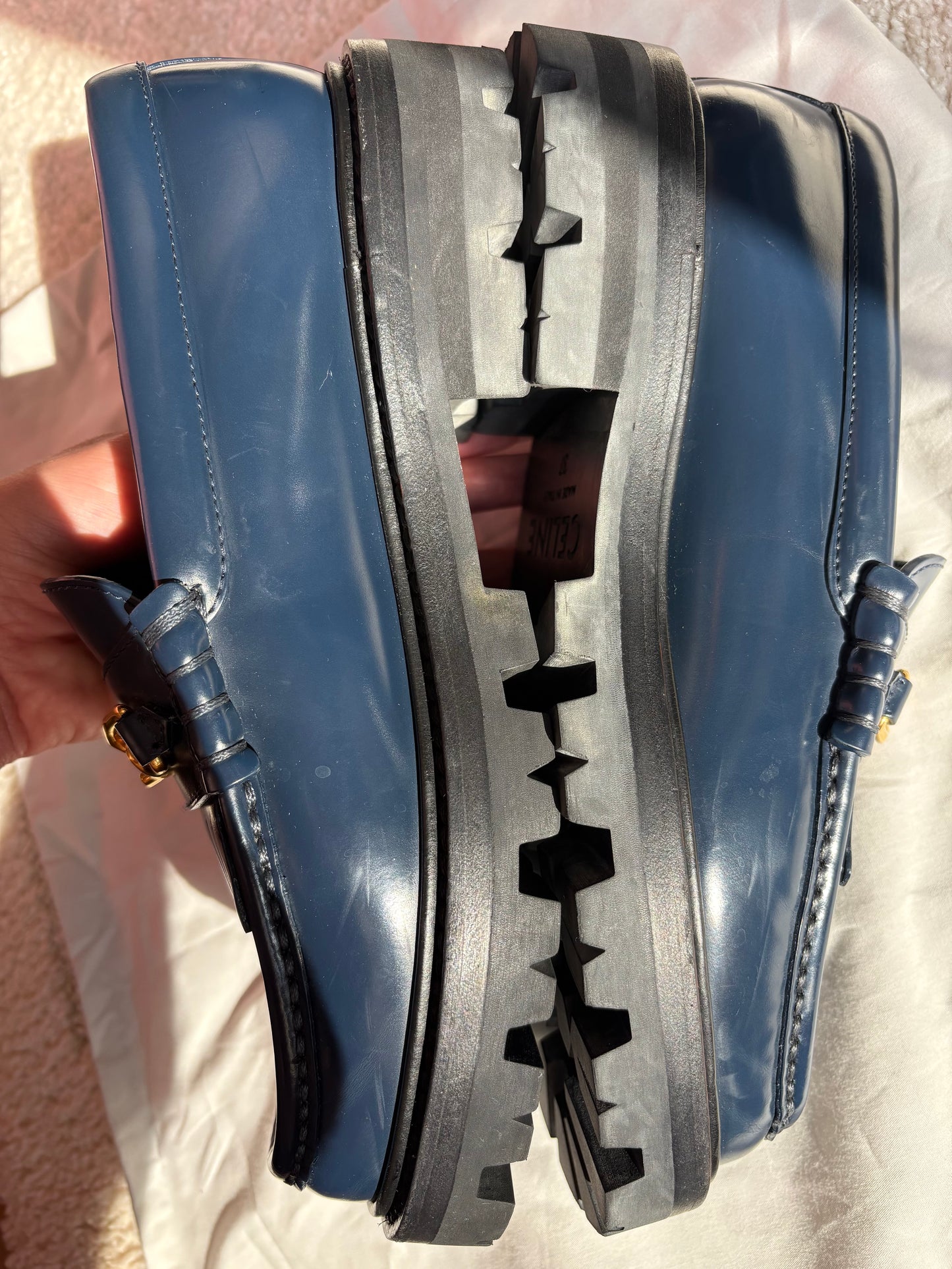 Céline Loafers Margaret Triomphe bleu marine T37