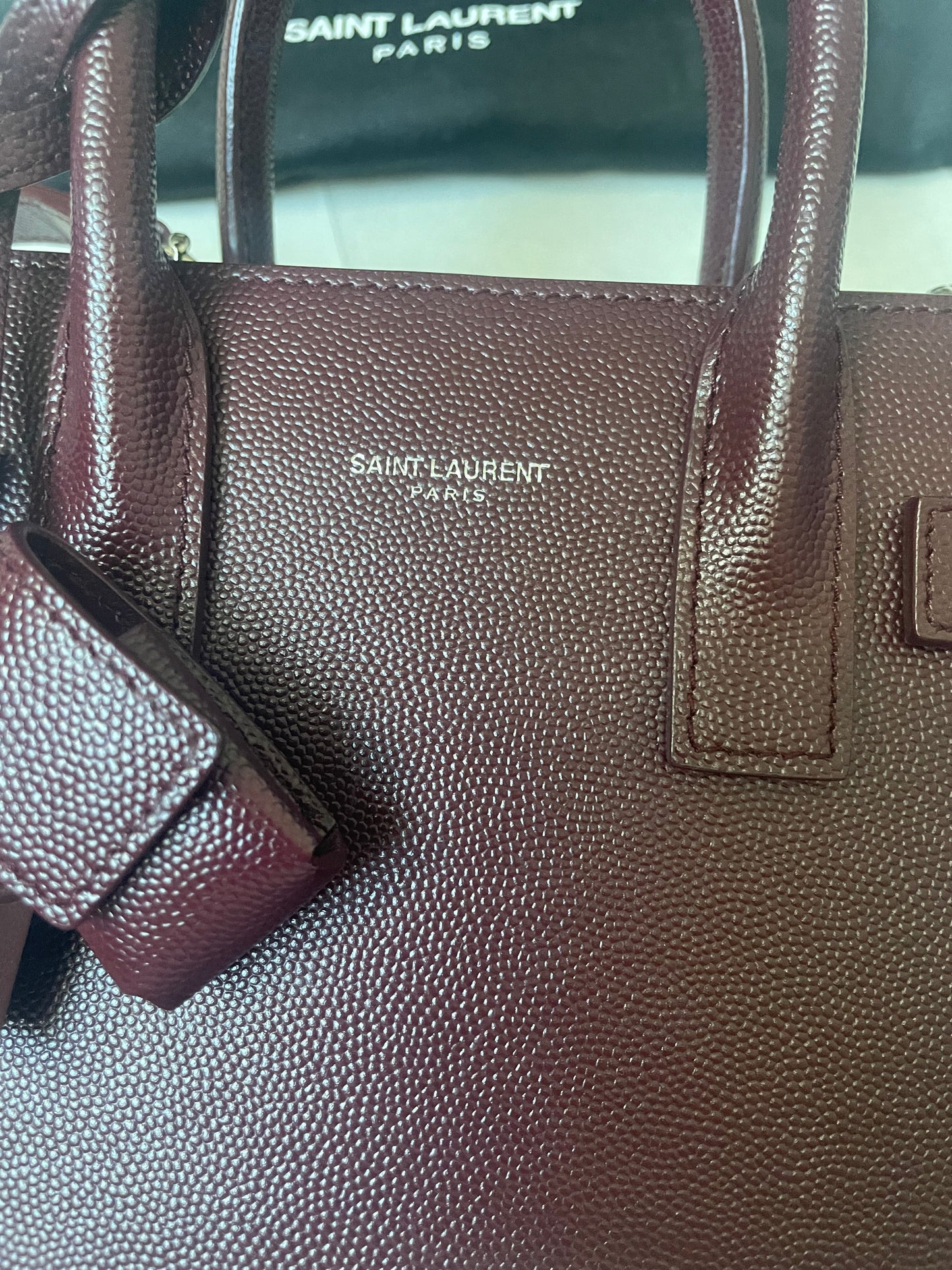 sac saint laurent de jour nano bordeaux