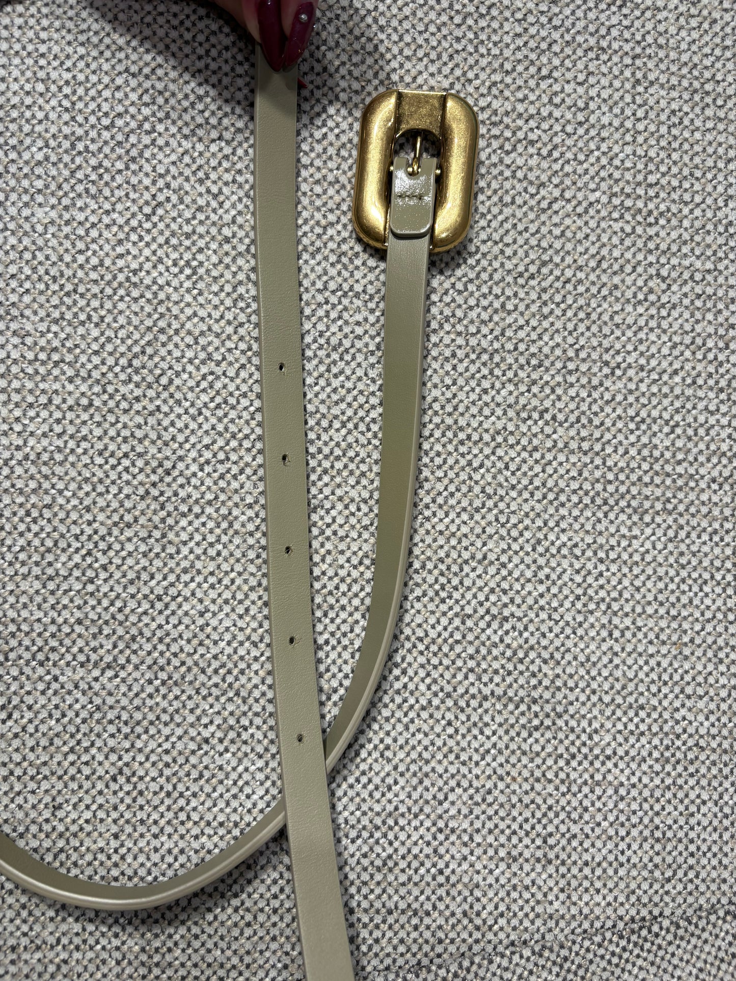 Ceinture Bottega Veneta cuir taupe