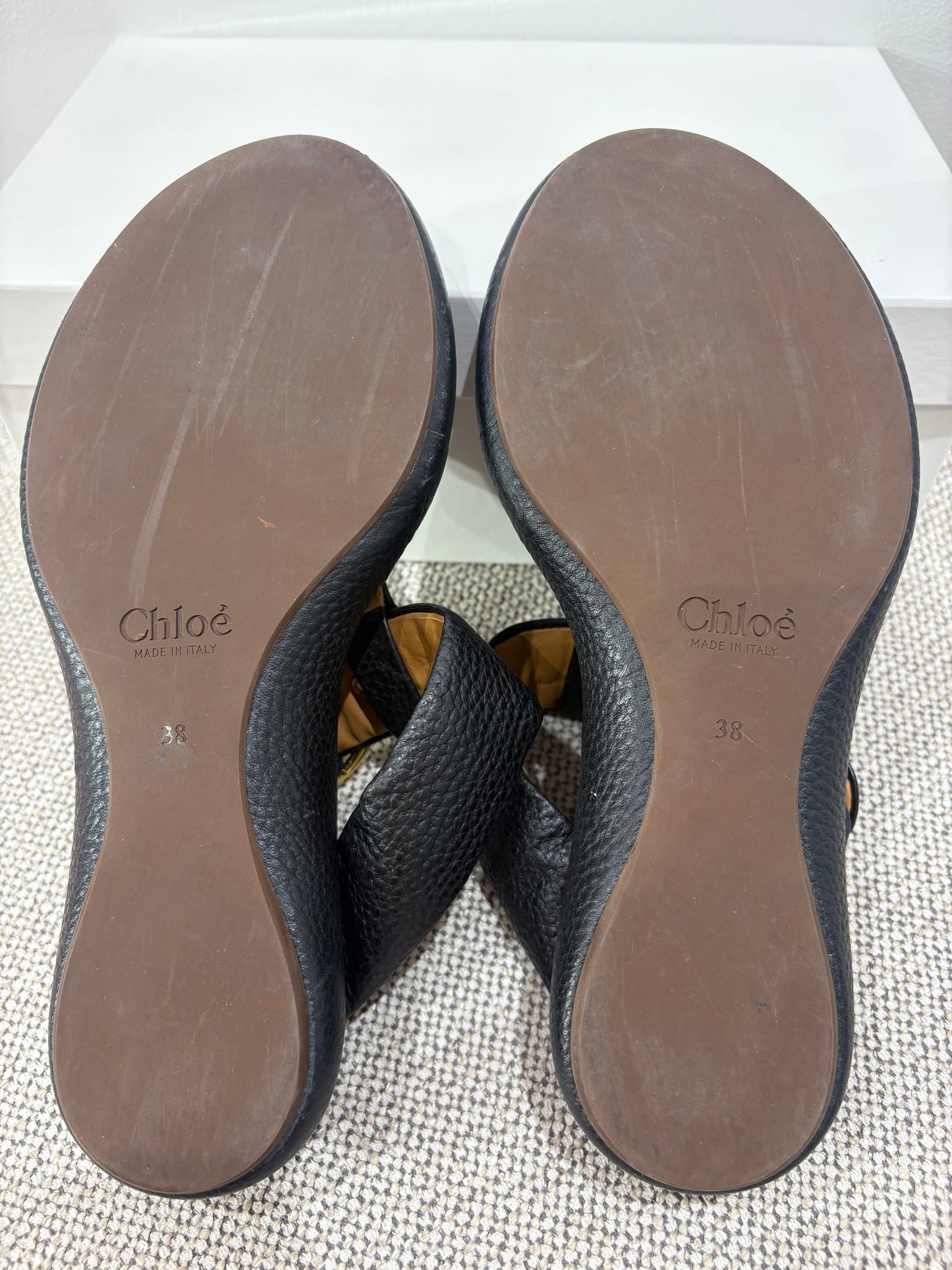 Sandales Chloé en cuir noir