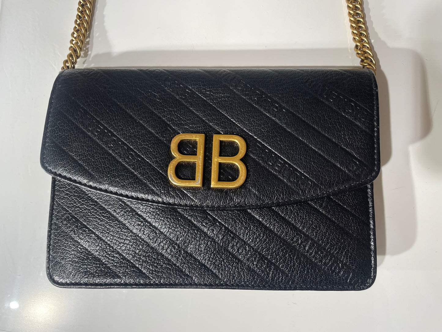 Sac Balenciaga BB noir chaine