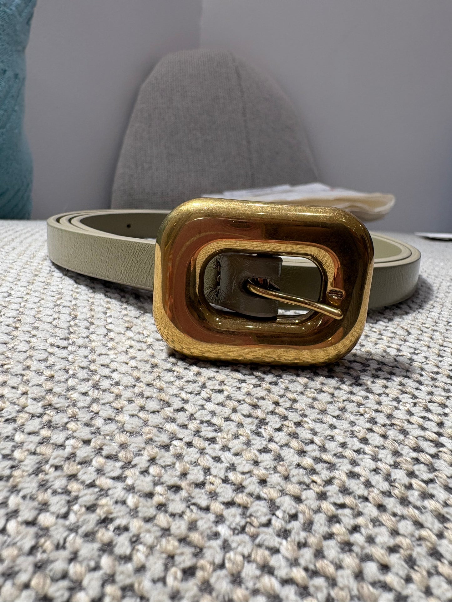 Ceinture Bottega Veneta cuir taupe