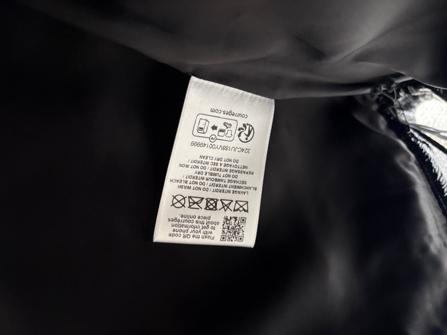 Jupe Courrèges vinyle noir