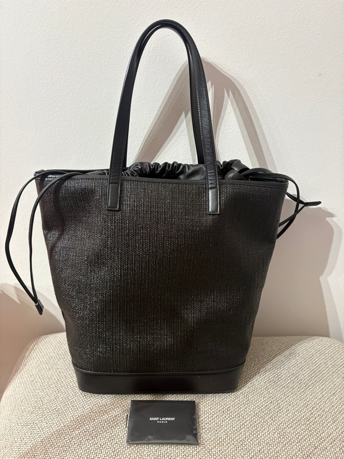 SAINT LAURENT – Sac cabas Teddy noir
