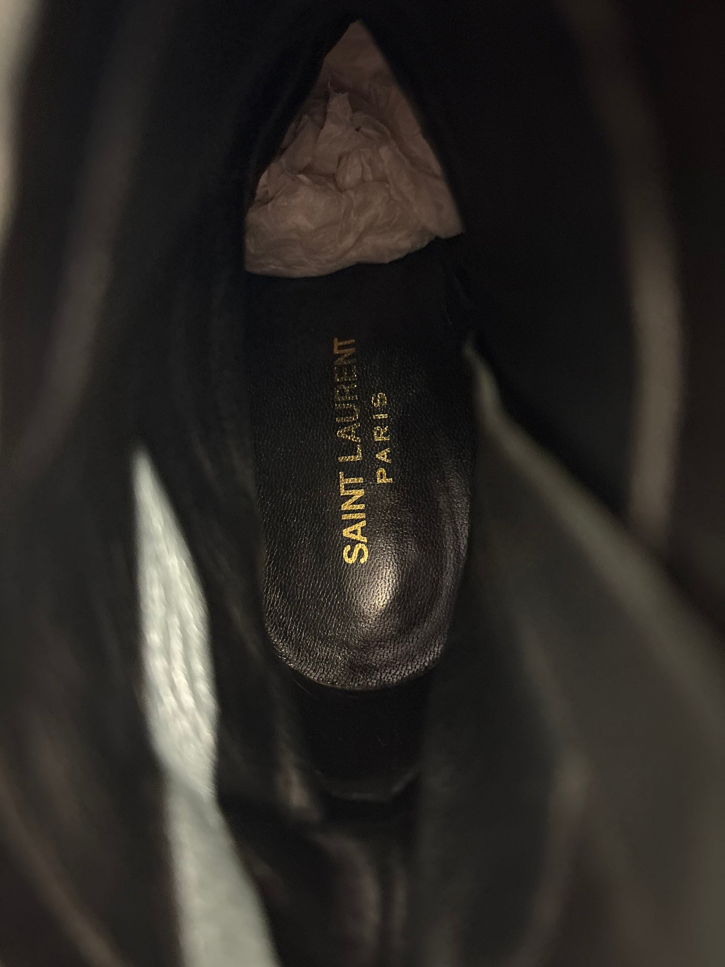 Saint Laurent Opyum – Bottines en cuir noir