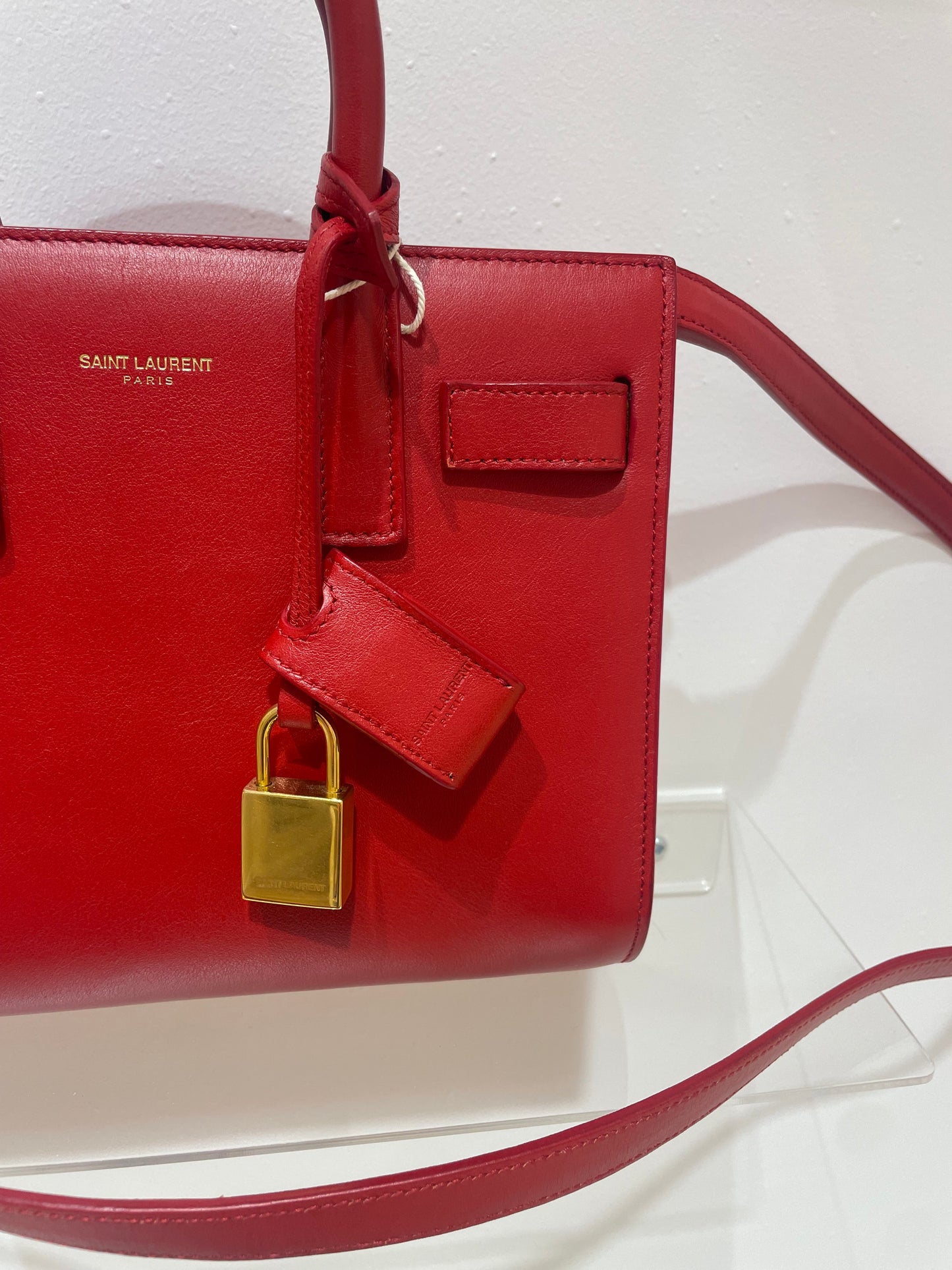 Sac saint laurent de jour nano rouge