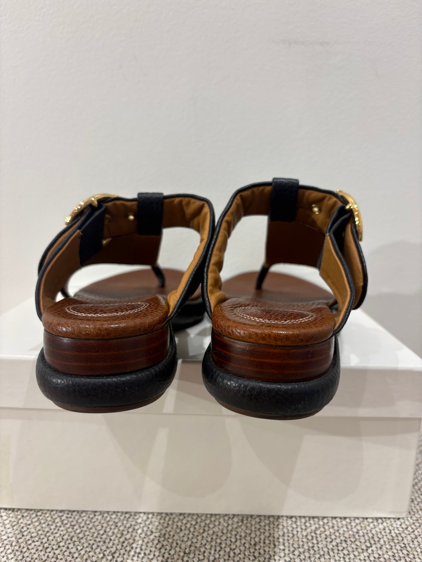 Sandales Chloé en cuir noir