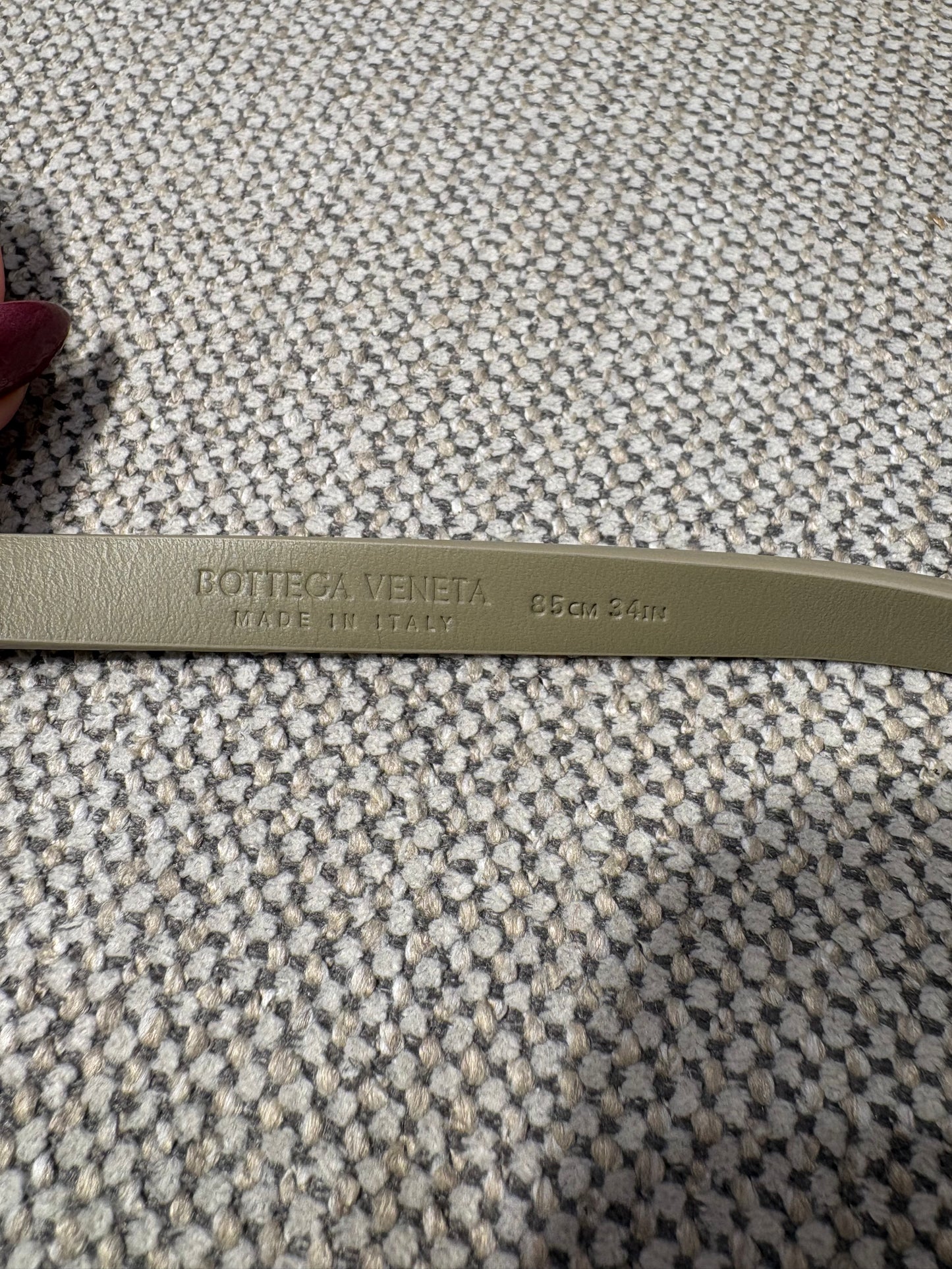 Ceinture Bottega Veneta cuir taupe