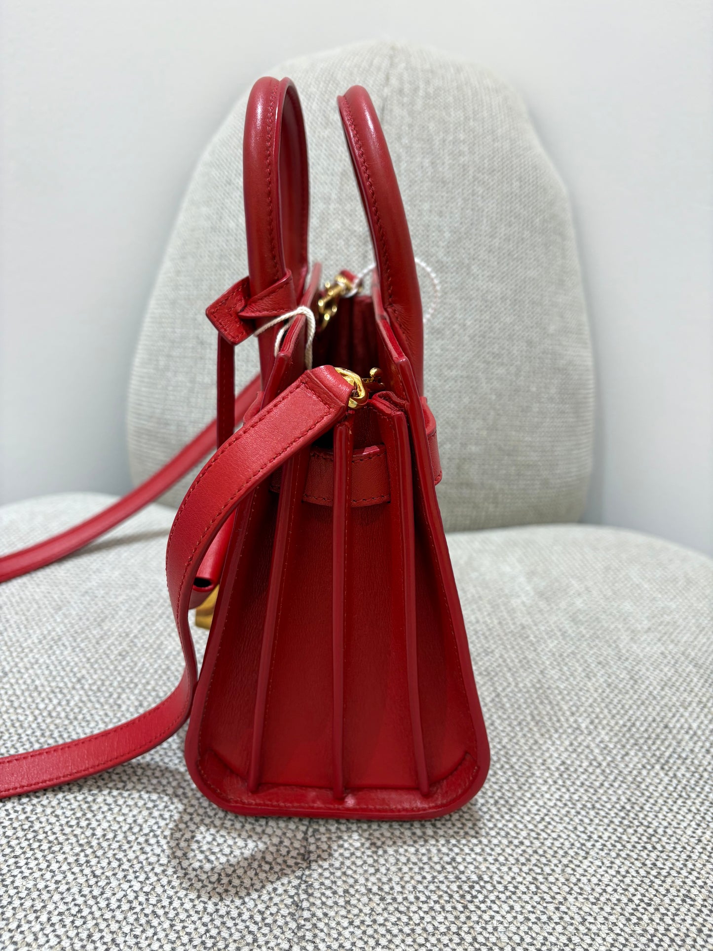 Sac saint laurent de jour nano rouge