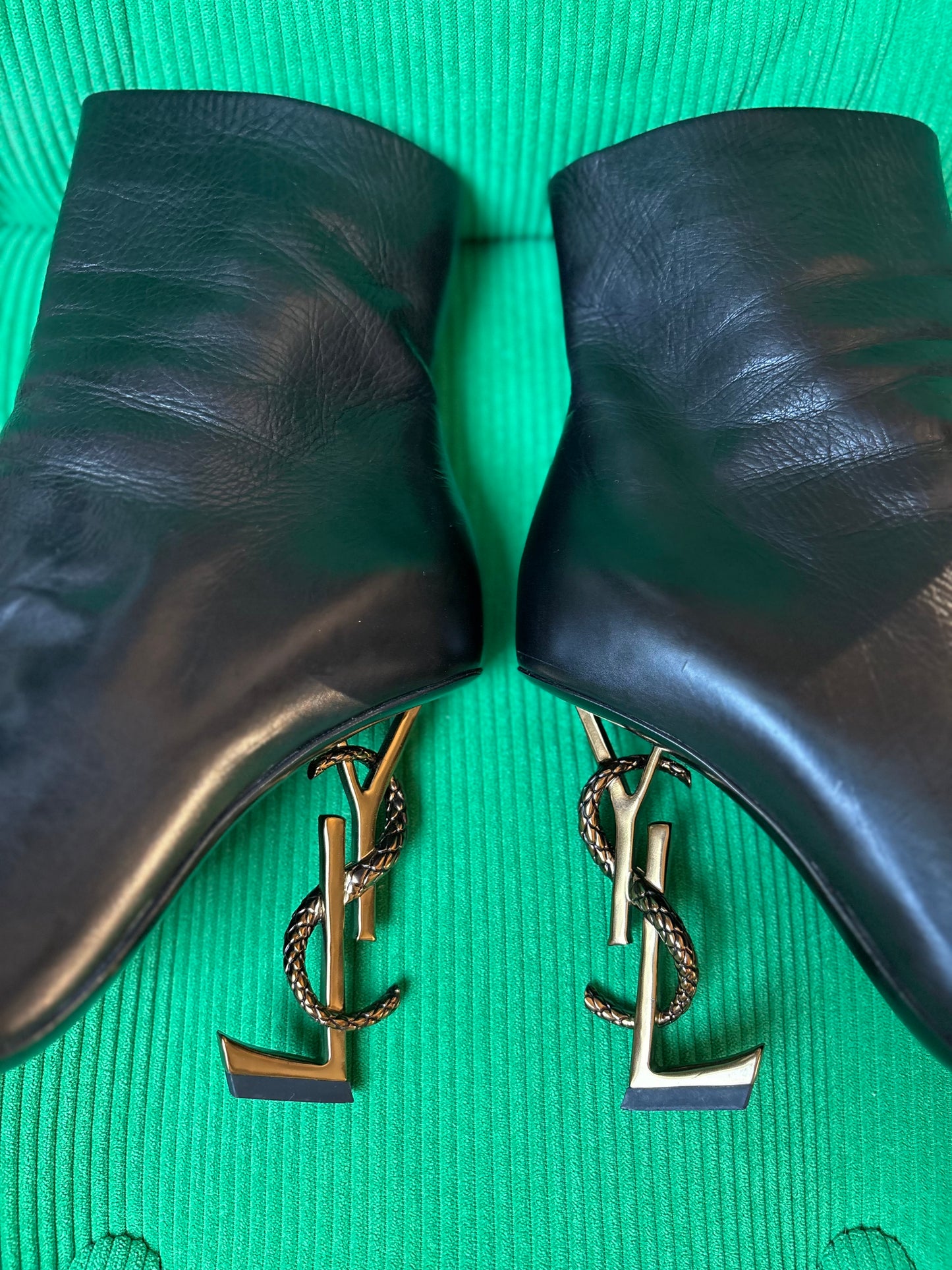 Saint Laurent Opyum – Bottines en cuir noir