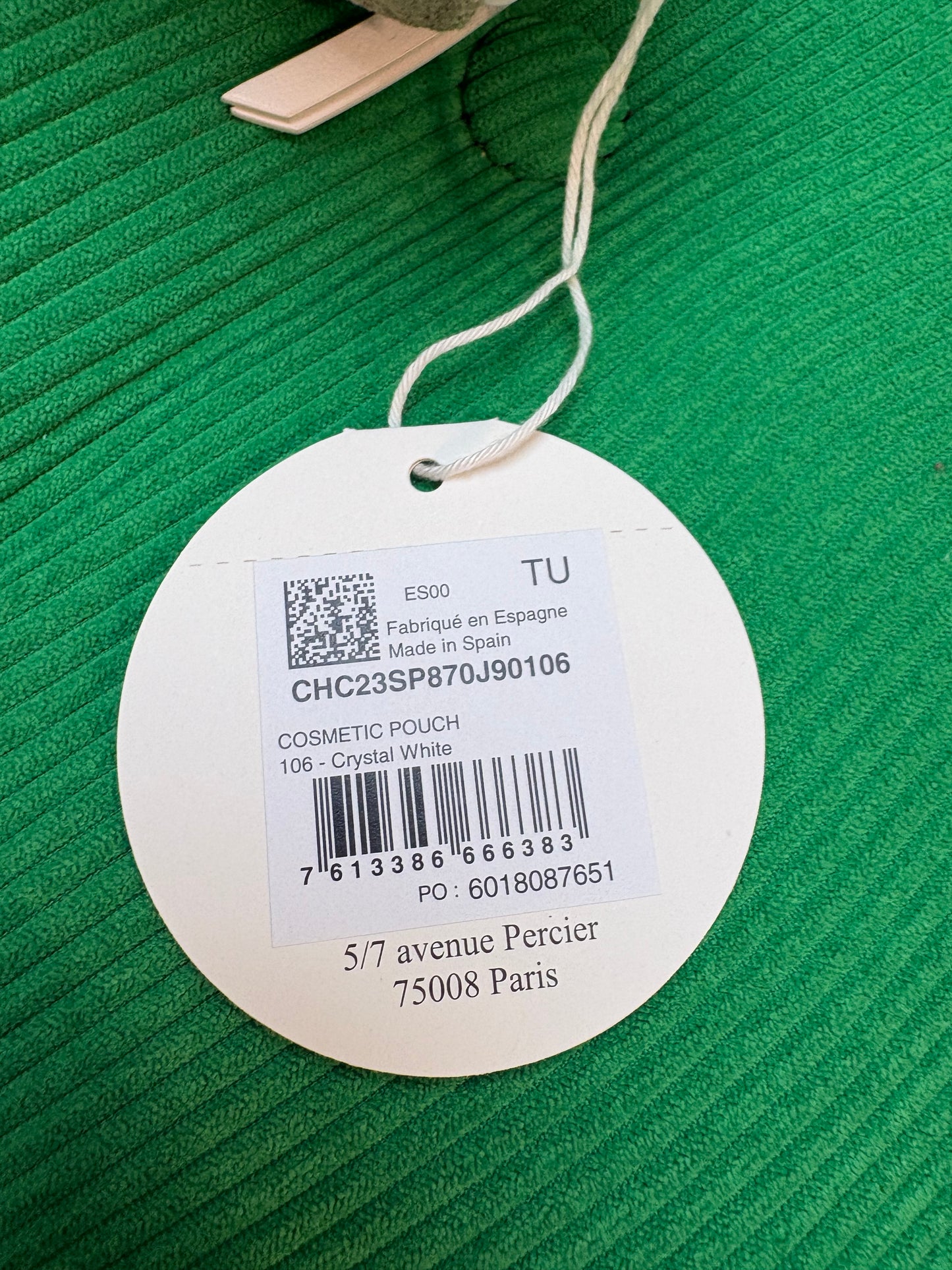 Petite pochette Chloé en lin blanc