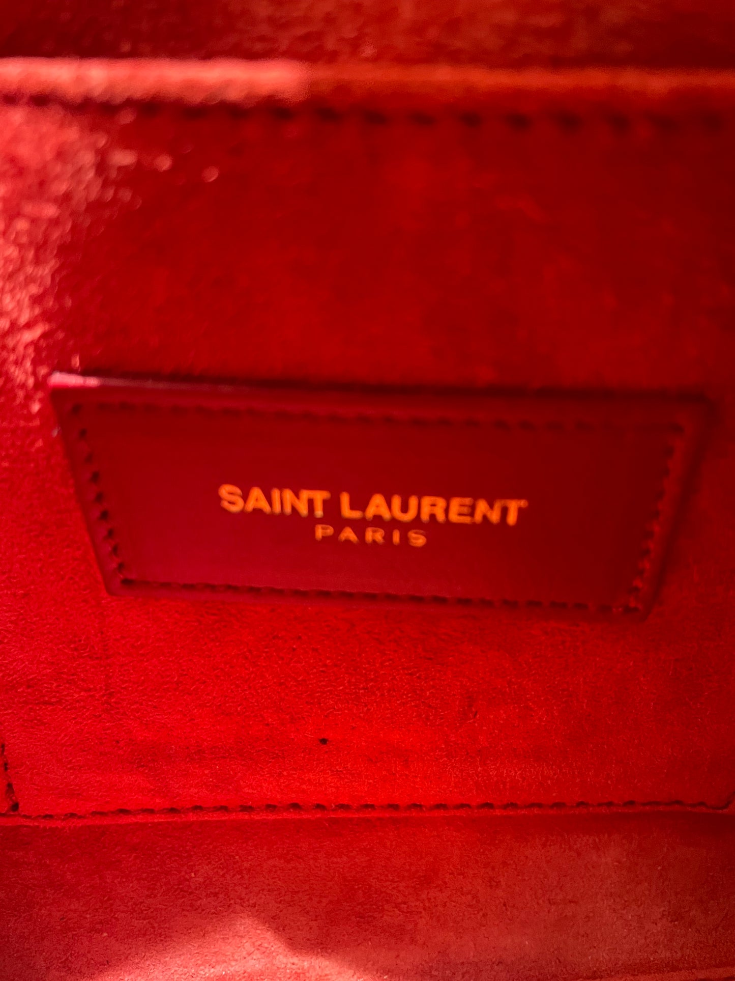 Sac saint laurent de jour nano rouge