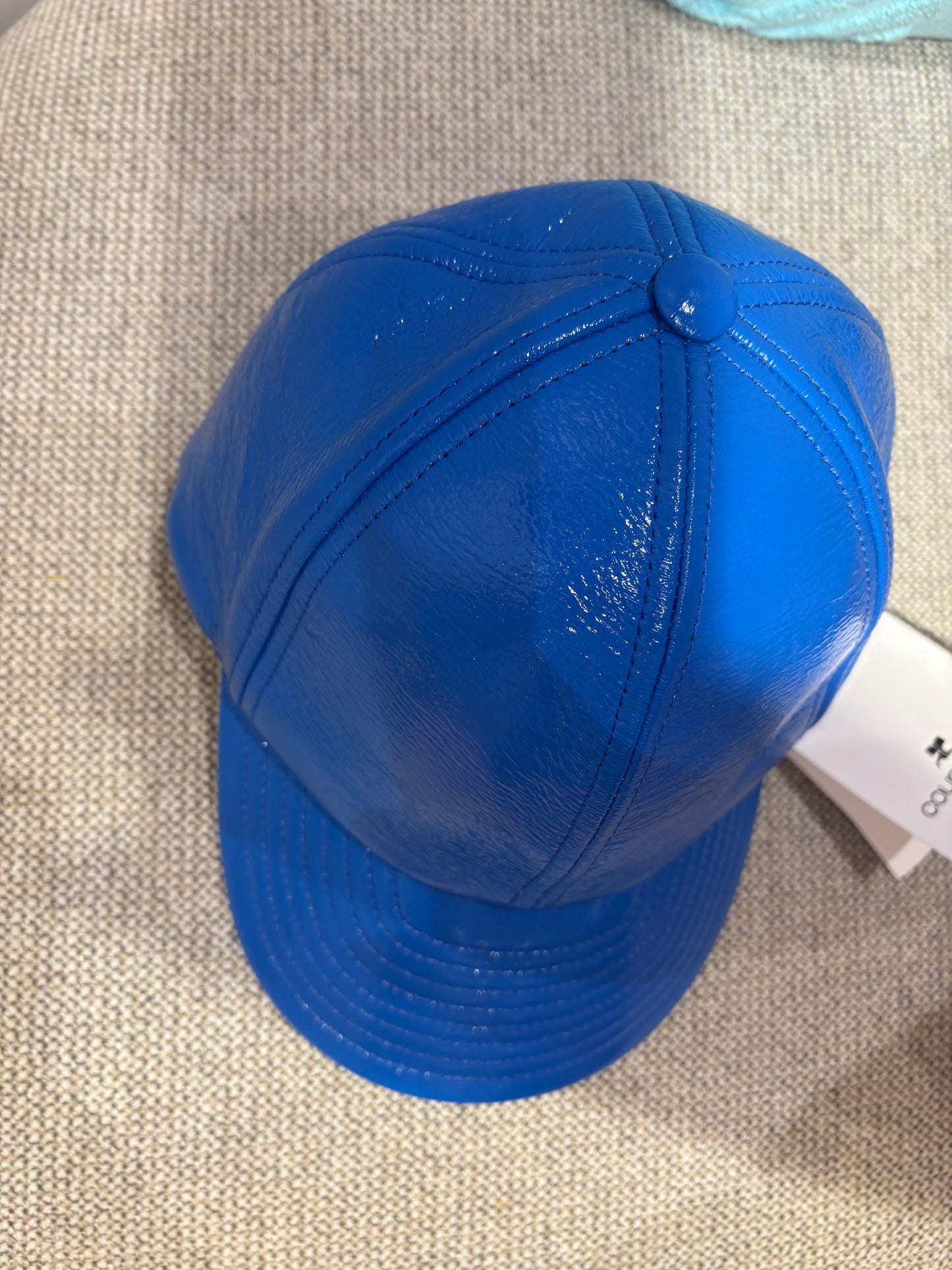 Casquette vinyle bleu