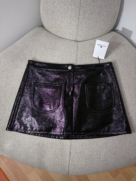Jupe Courrèges vinyle noir